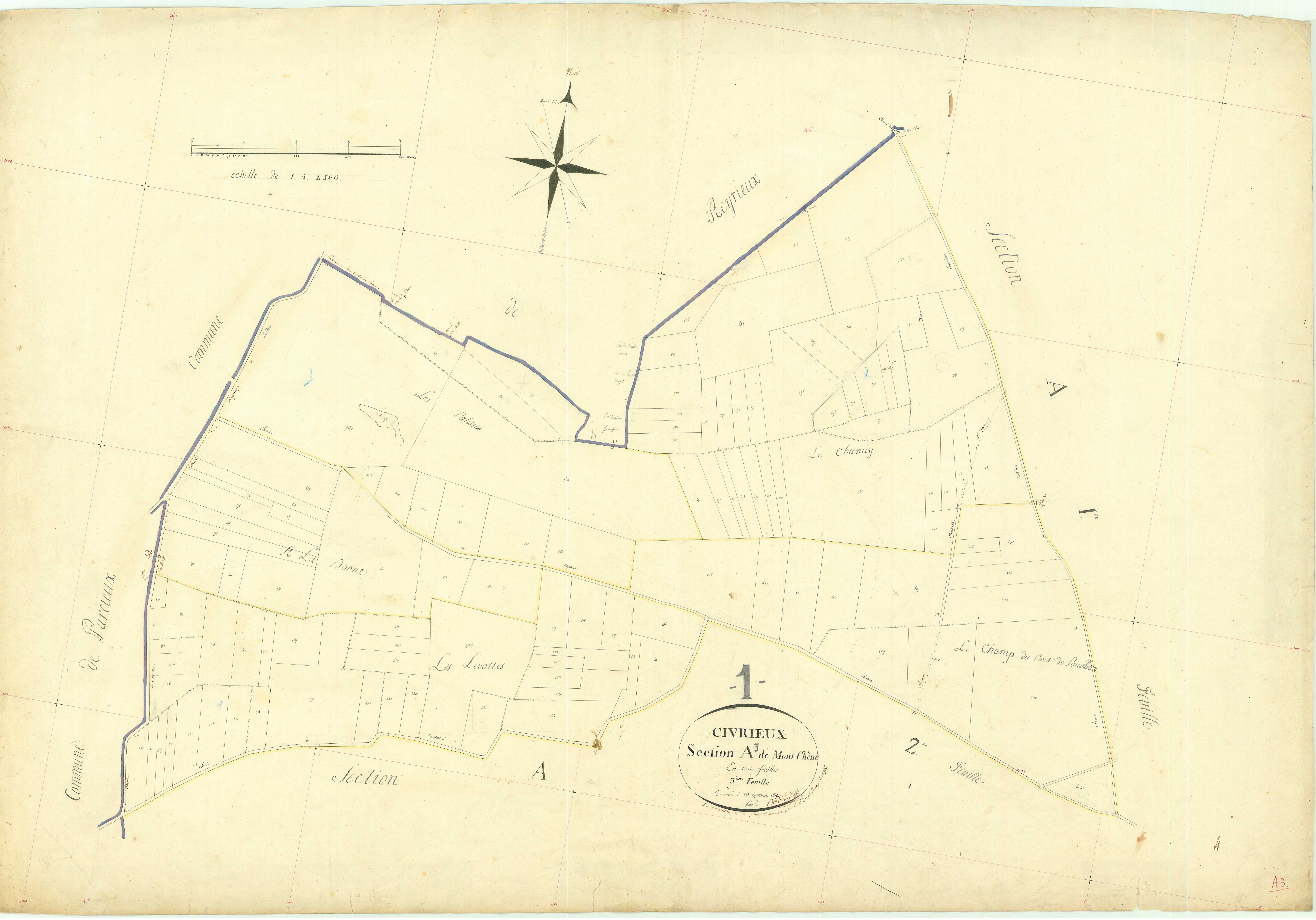 Civrieux - 3 P 5308 - 3 P 5308 -  Feuille 3  (1819)
