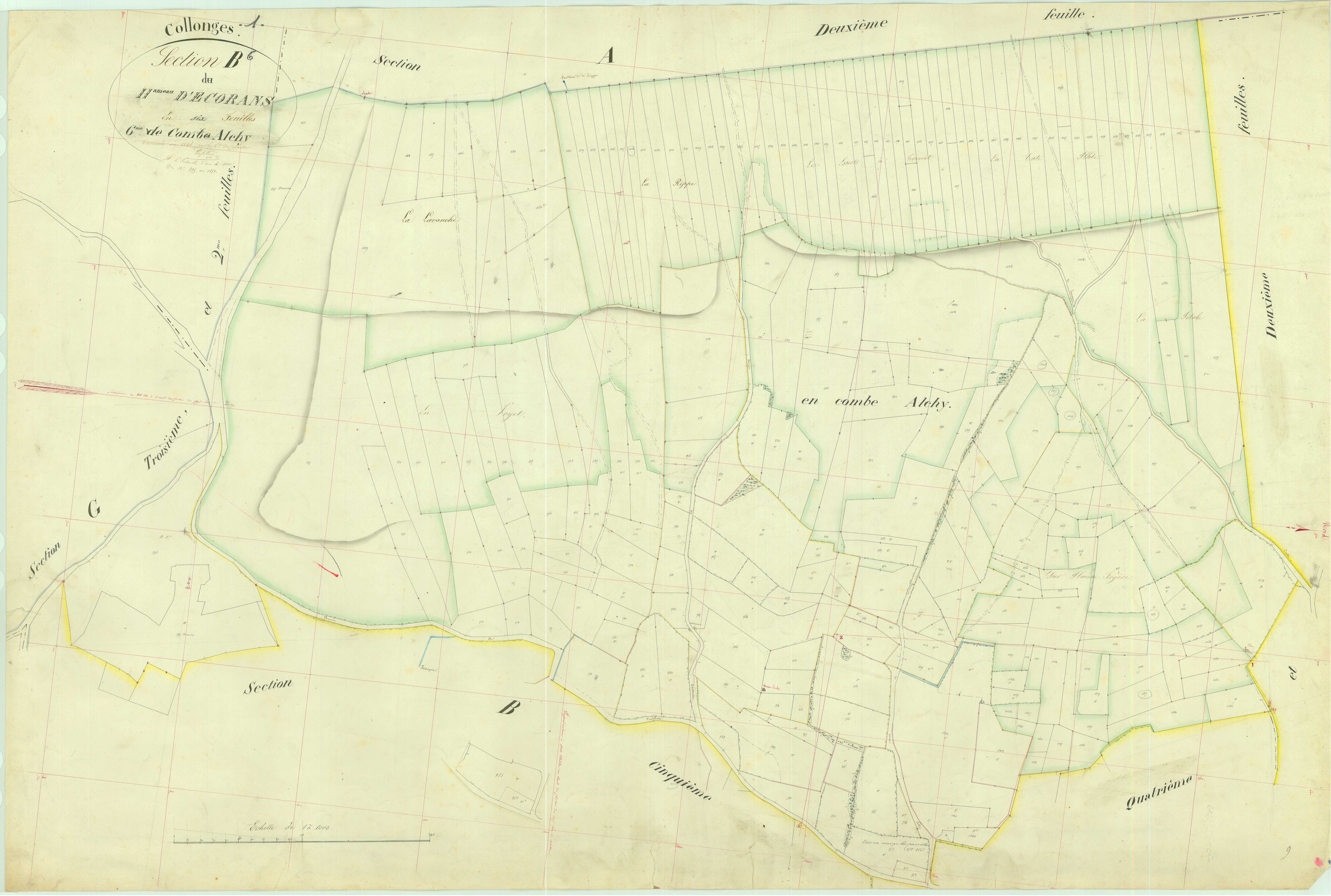 Collonges - 3 P 5355 - 3 P 5355 -  Feuille 6  (1846)