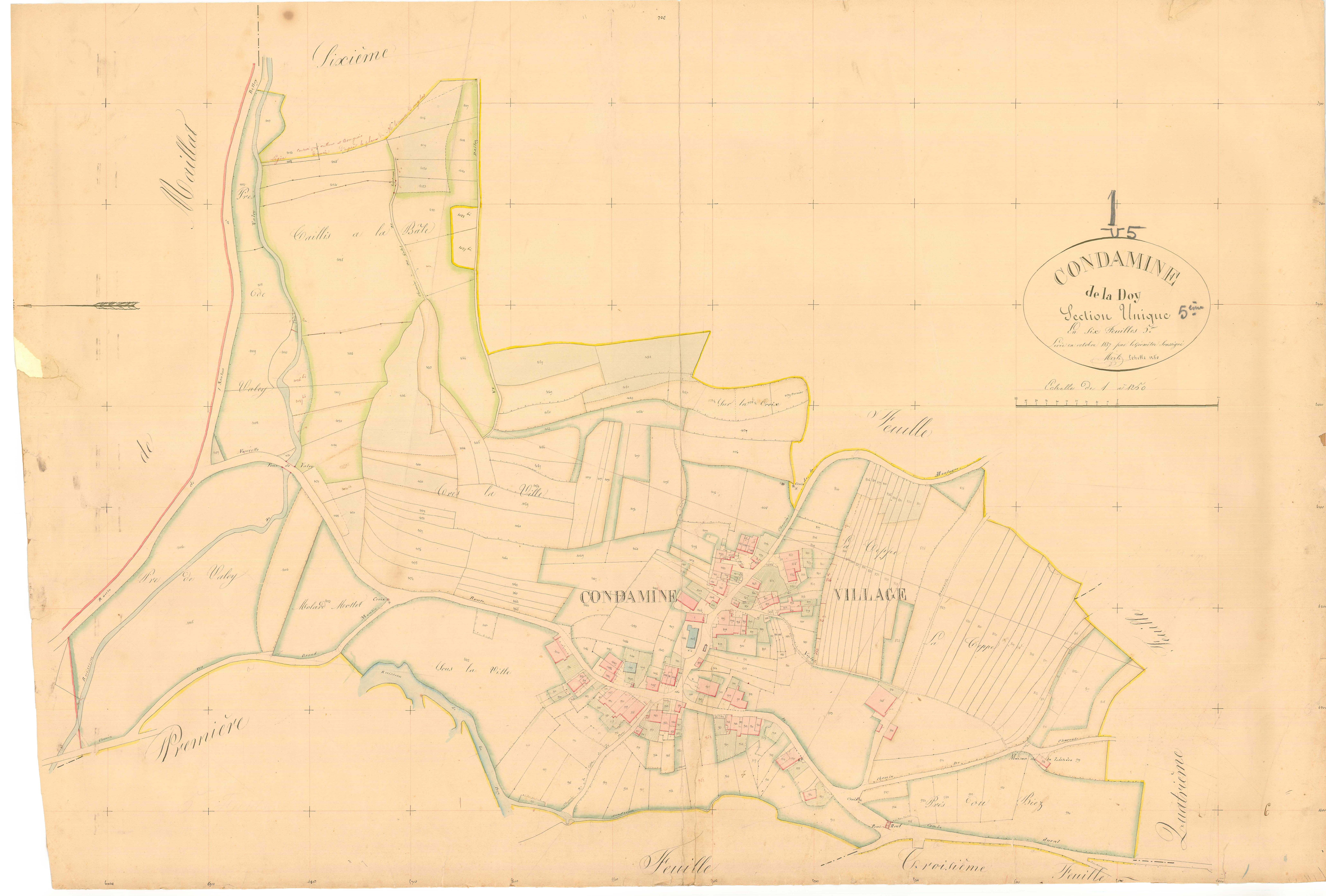 Condamine-la-Doye - 3 P 5403 - 3 P 5403 -  Feuille 5  (1837)