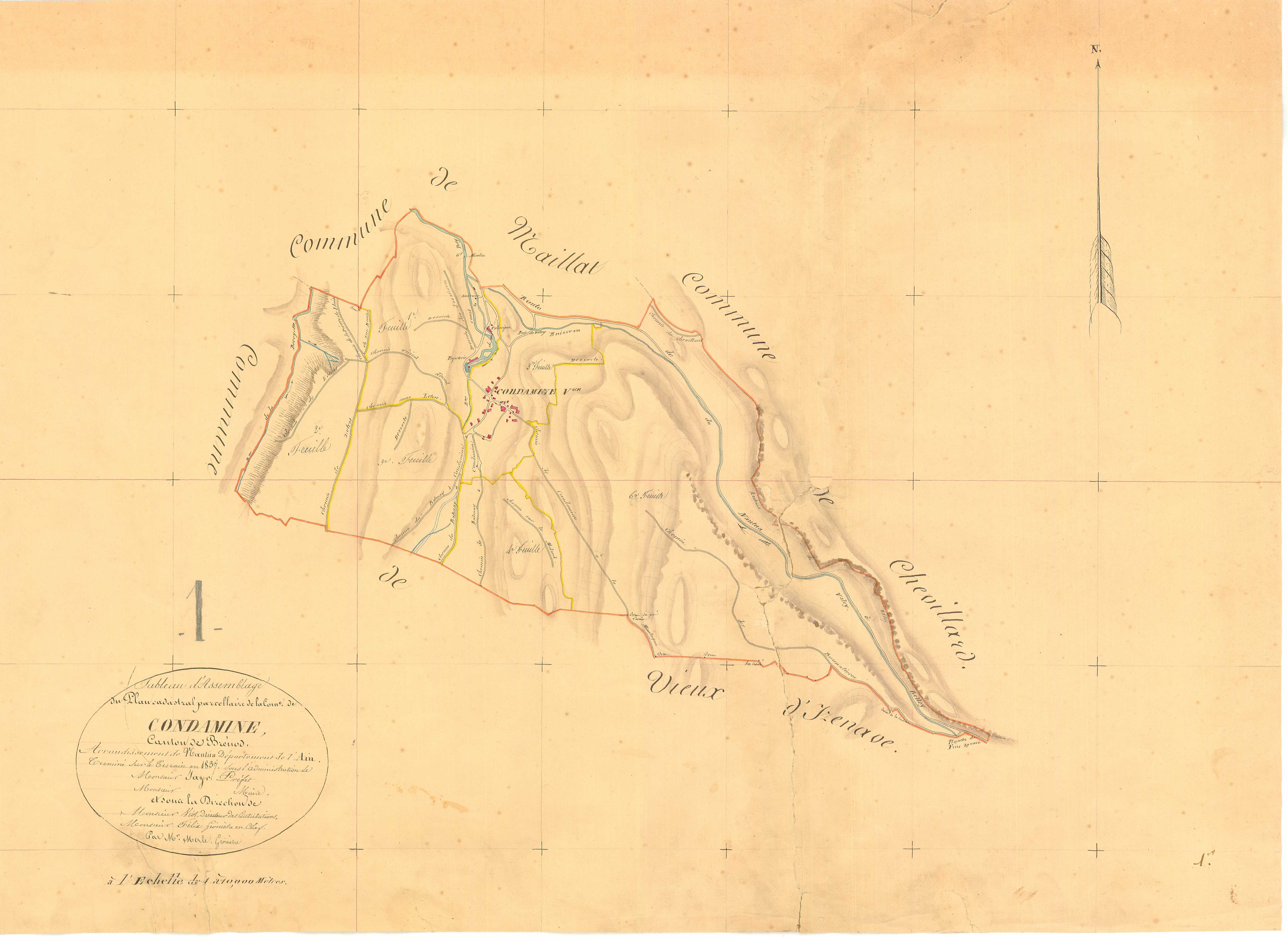 Condamine-la-Doye - 3 P 5398 - 3 P 5398 -  Tableau d'assemblage  (1837)