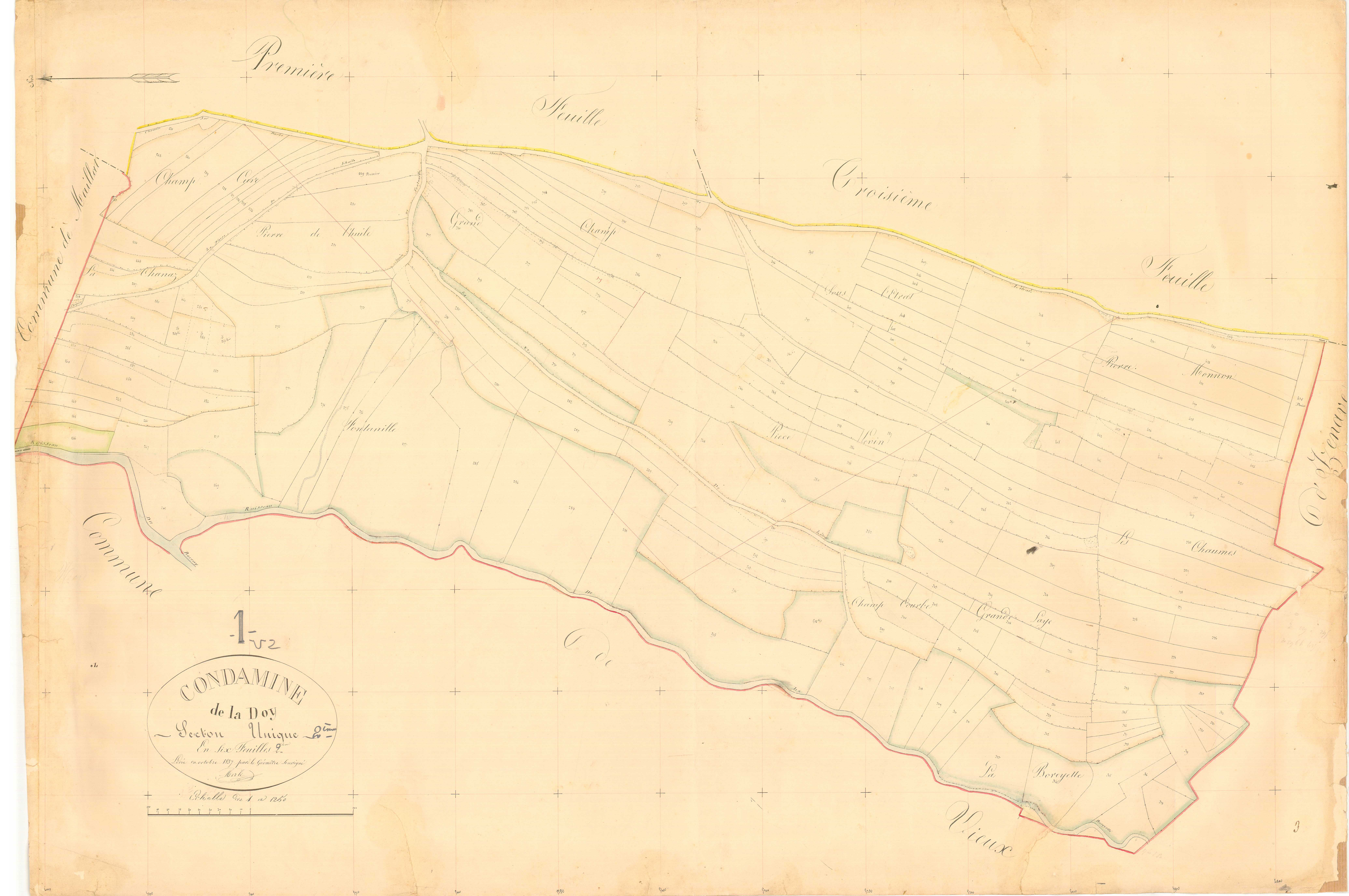 Condamine-la-Doye - 3 P 5400 - 3 P 5400 -  Feuille 2  (1837)