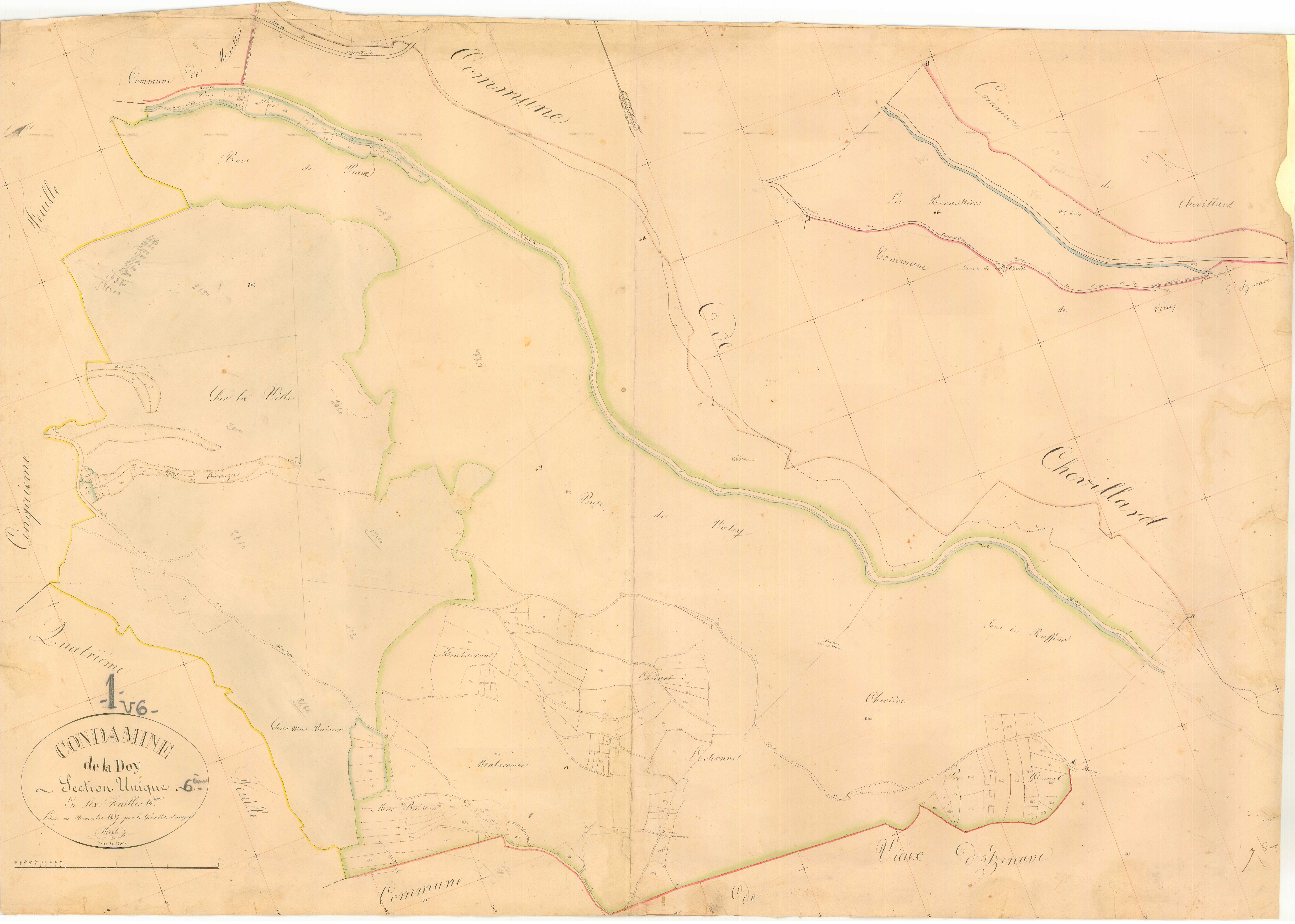 Condamine-la-Doye - 3 P 5404 - 3 P 5404 -  Feuille 6  (1837)