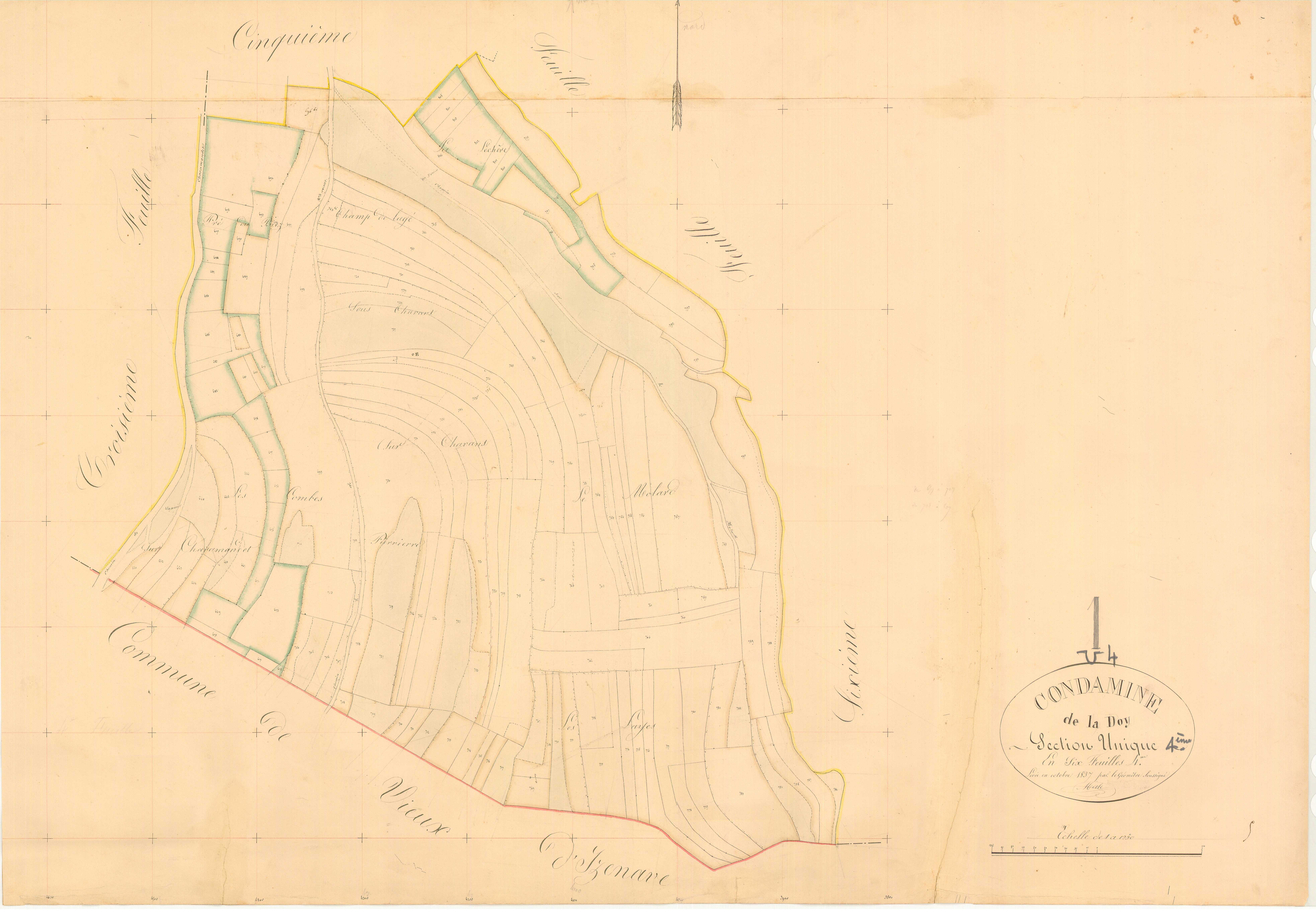 Condamine-la-Doye - 3 P 5402 - 3 P 5402 -  Feuille 4  (1837)