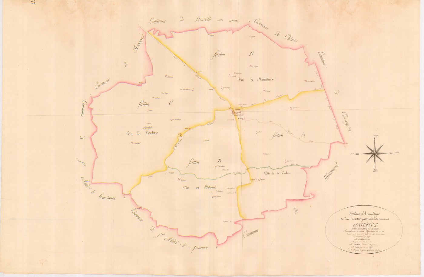 Condeissiat - 3 P 10148-1 - 3 P 10148-1 -  Tableau d'assemblage  (1811)