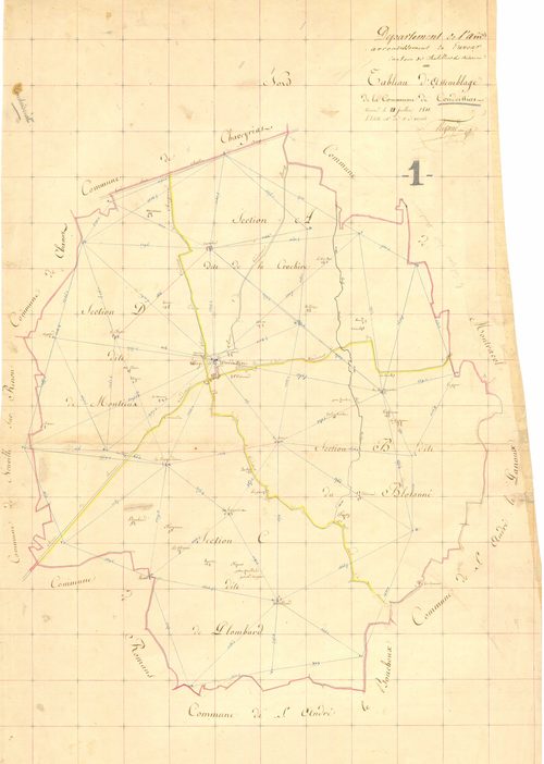 Condeissiat - 3 P 5405 - 3 P 5405 -  Tableau d'assemblage  (1811)