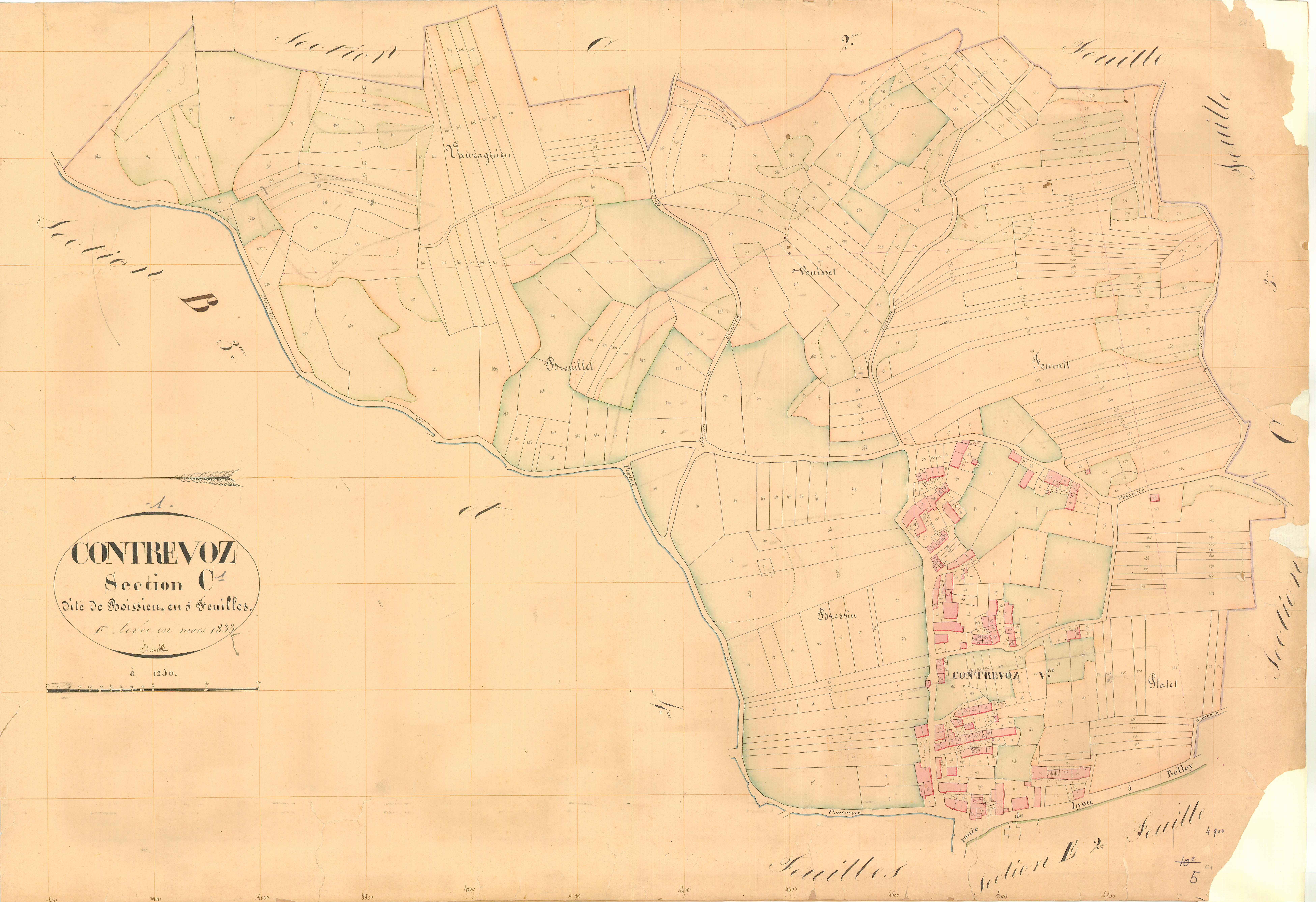 Contrevoz - 3 P 5424 - 3 P 5424 - Feuille 1 (1833)