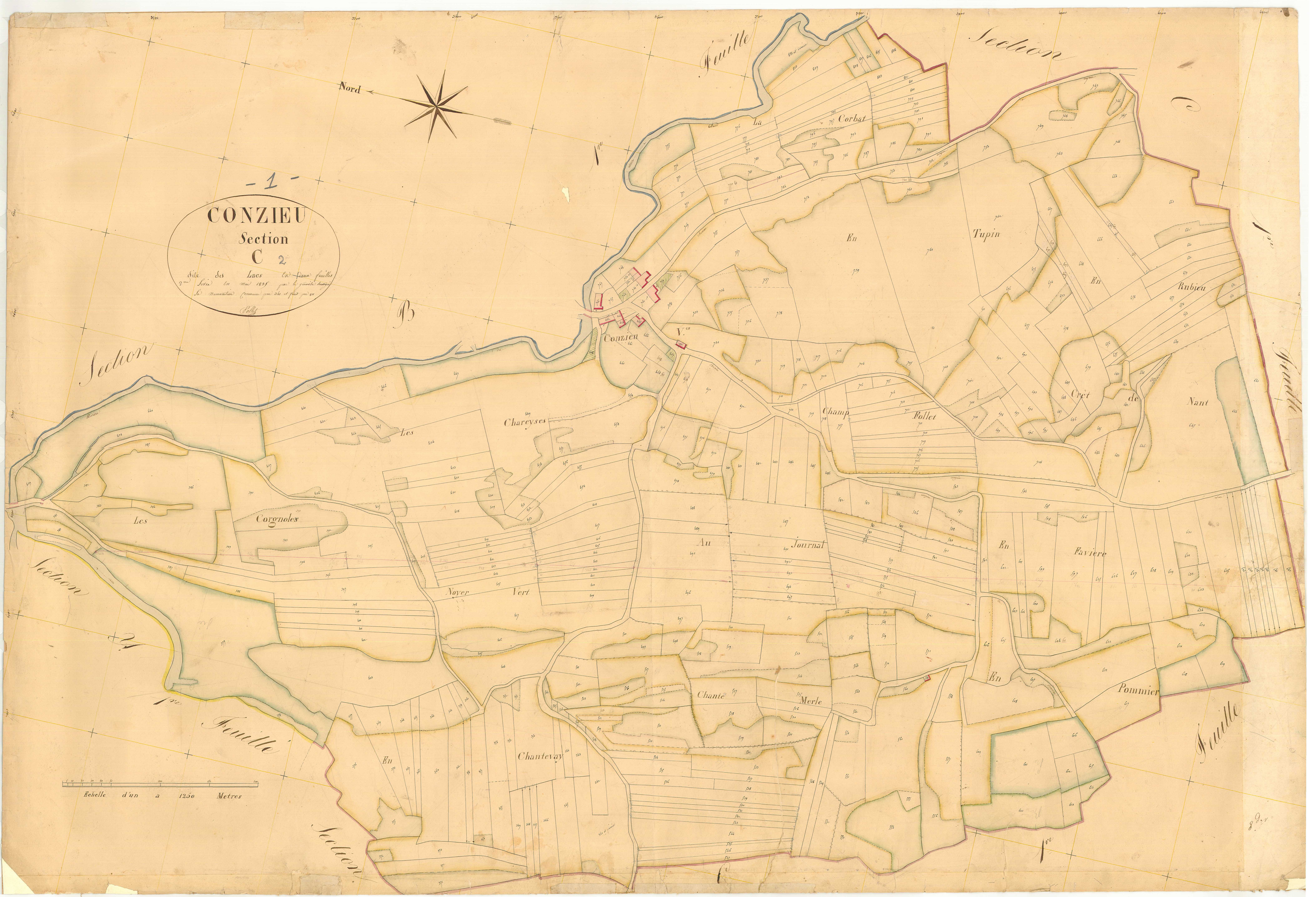 Conzieu - 3 P 5459 - 3 P 5459 -  Feuille 2  (1836)