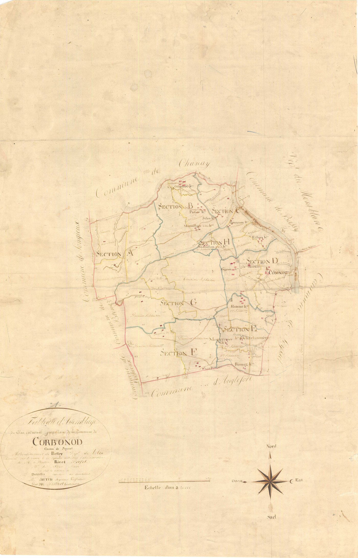 Corbonod - 3 P 5460 - 3 P 5460 -  Tableau d'assemblage  (1814)