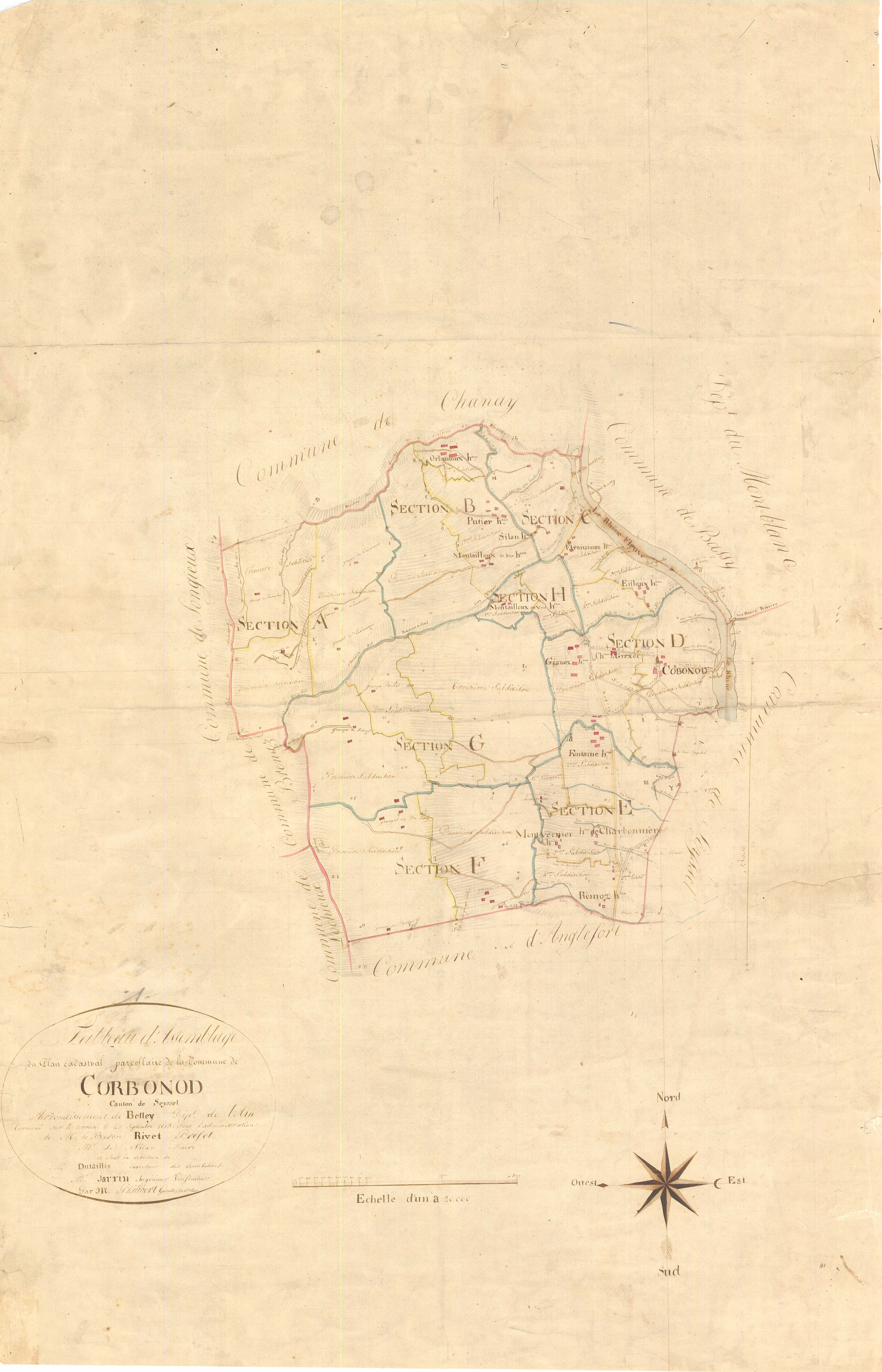 Corbonod - 3 P 5460 - 3 P 5460 -  Tableau d'assemblage  (1814)