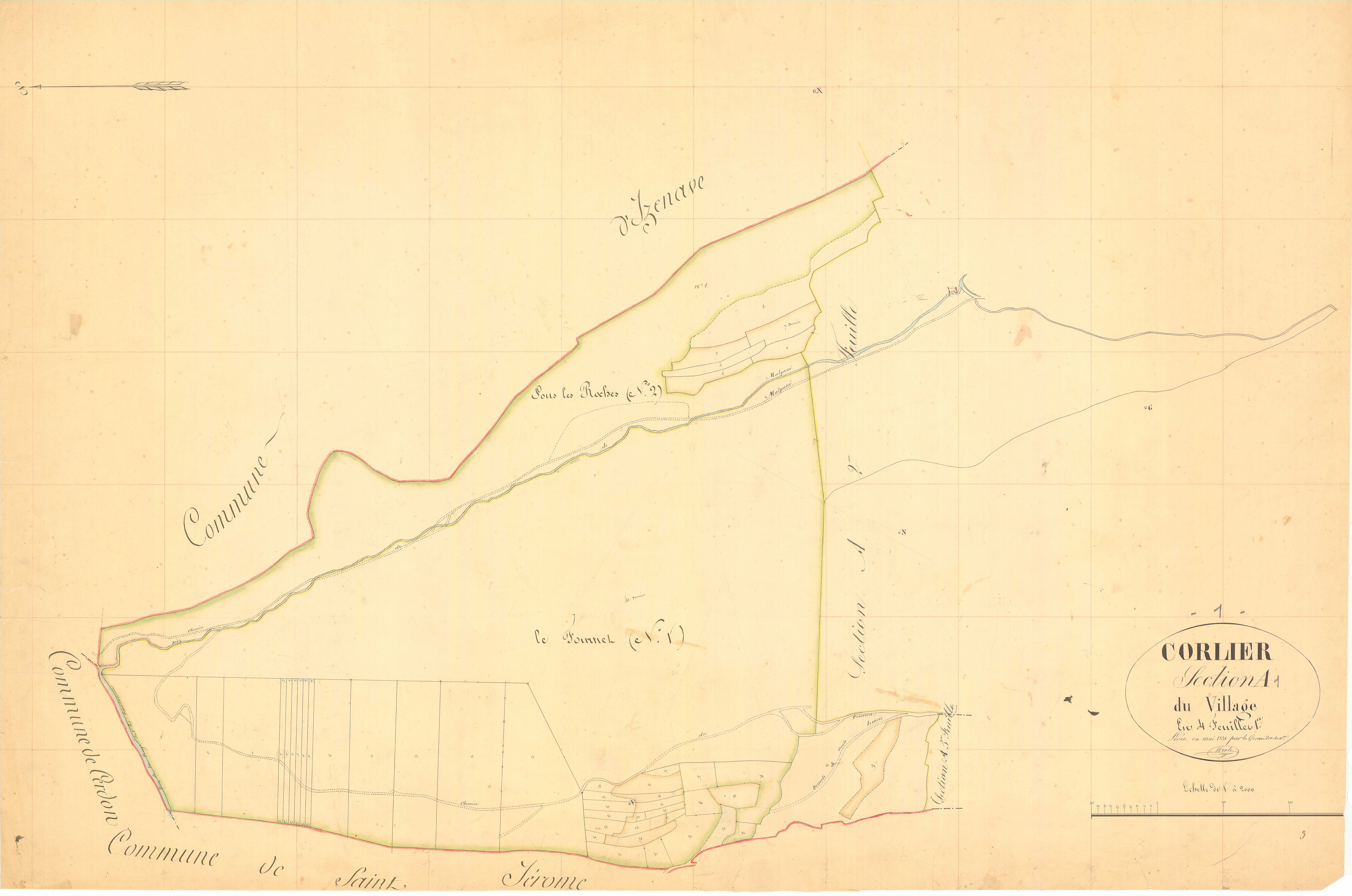Corlier - 3 P 5508 - 3 P 5508 -  Feuille 1  (1838)