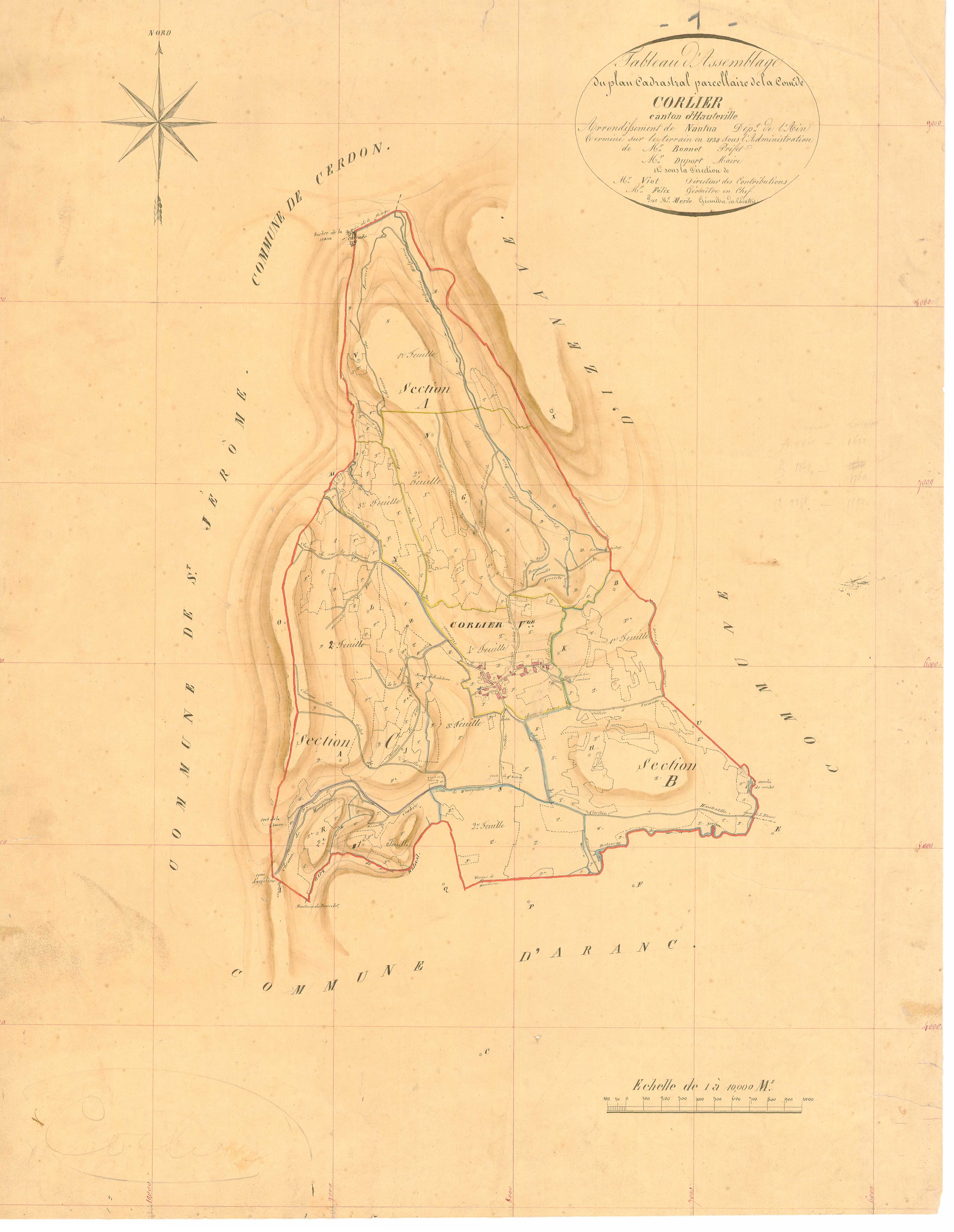 Corlier - 3 P 5504 - 3 P 5504 -  Tableau général  (1838)