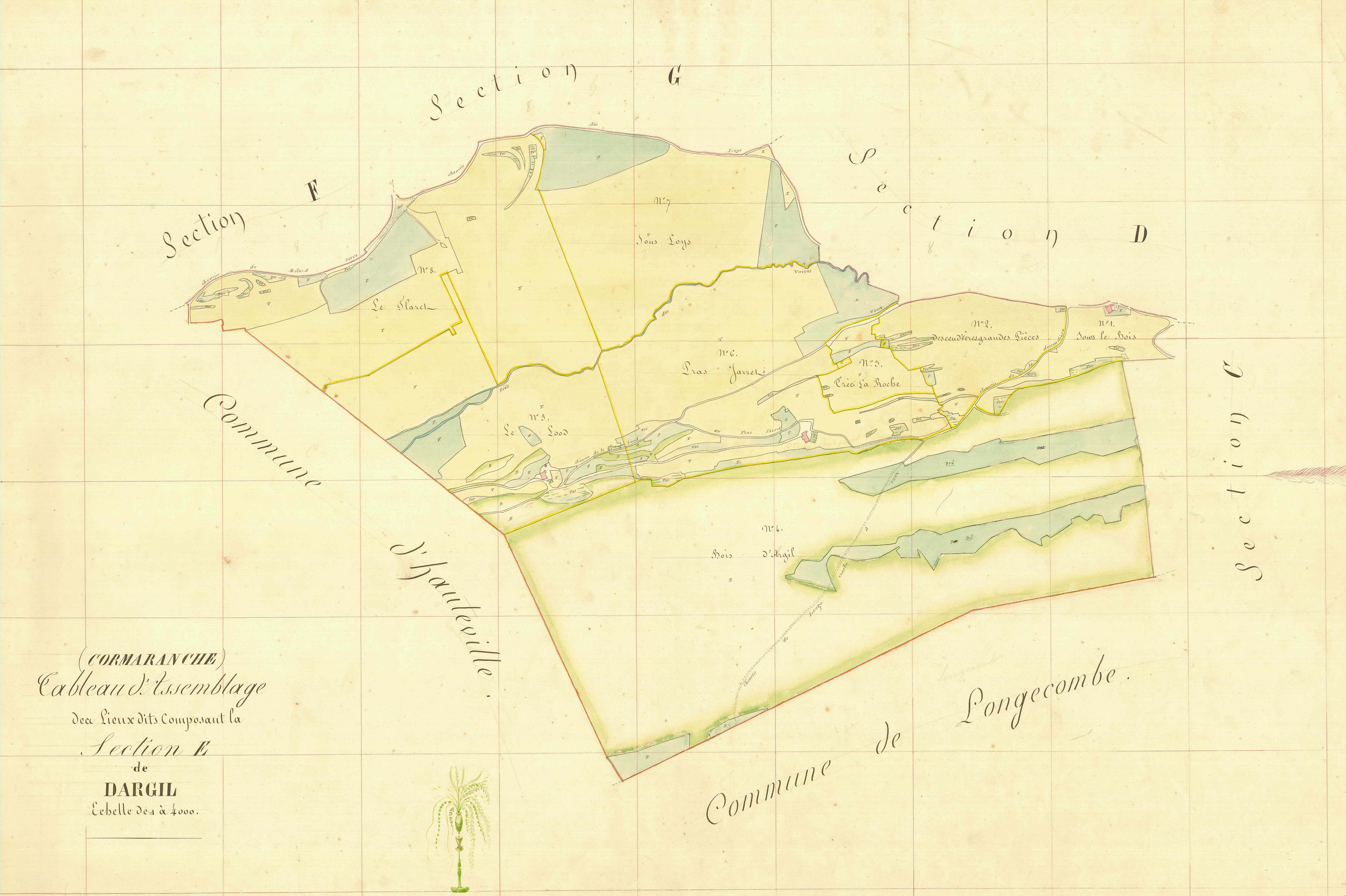 Cormaranche-en-Bugey (Plateau d'Hauteville, Ain, France ; ancienne commune) - 3 P 5522 - 3 P 5522 -  Section E  (1838)