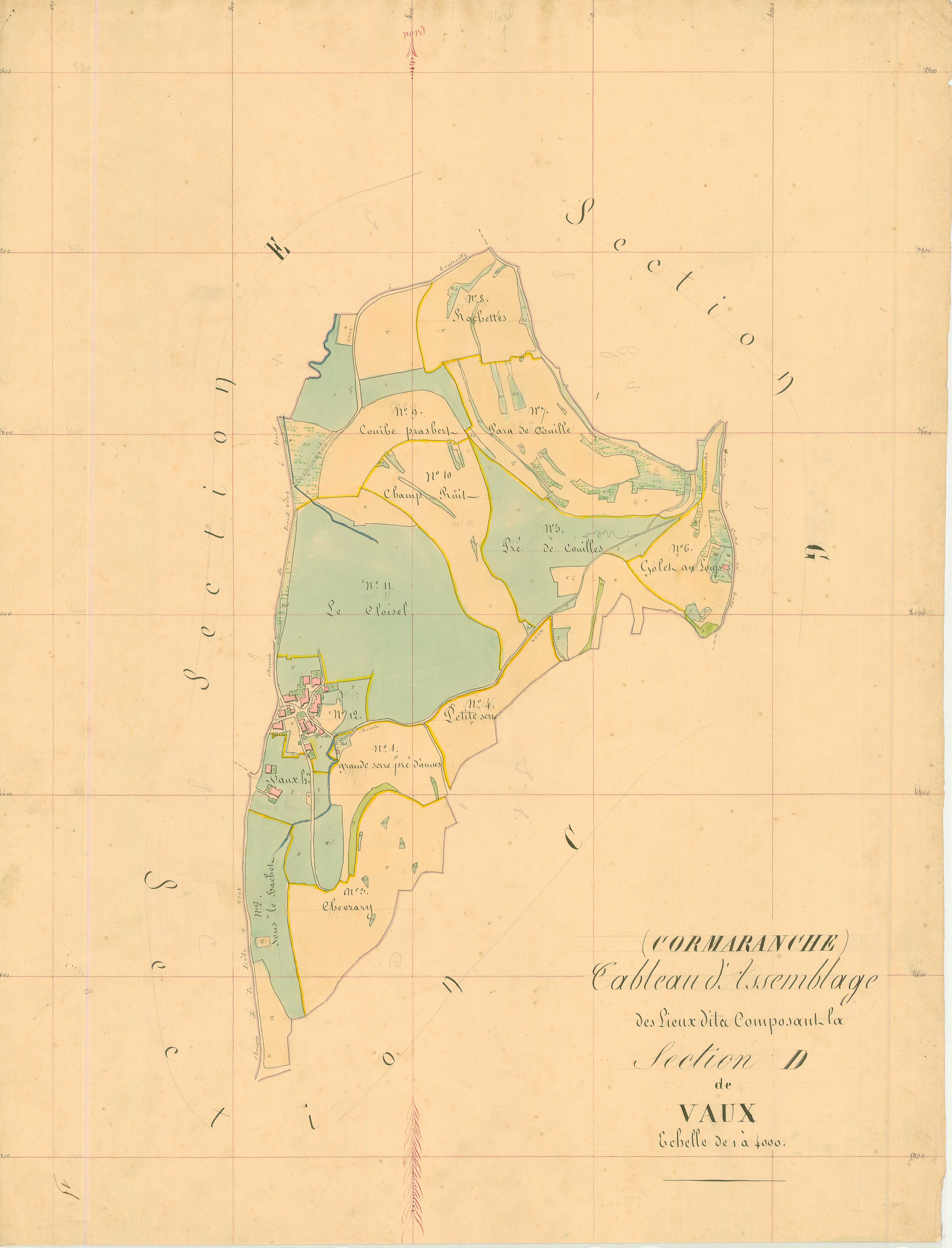 Cormaranche-en-Bugey (Plateau d'Hauteville, Ain, France ; ancienne commune) - 3 P 5521 - 3 P 5521 -  Section D  (1838)