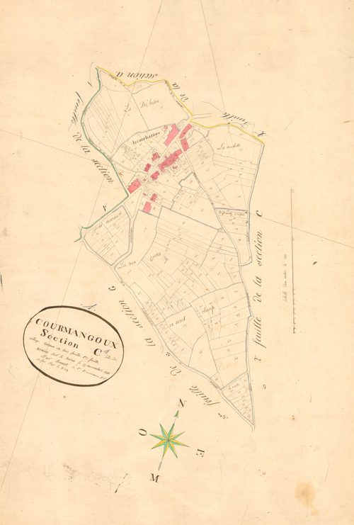 Courmangoux - 3 P 5605 - 3 P 5605 -  Feuille 1  (1827)