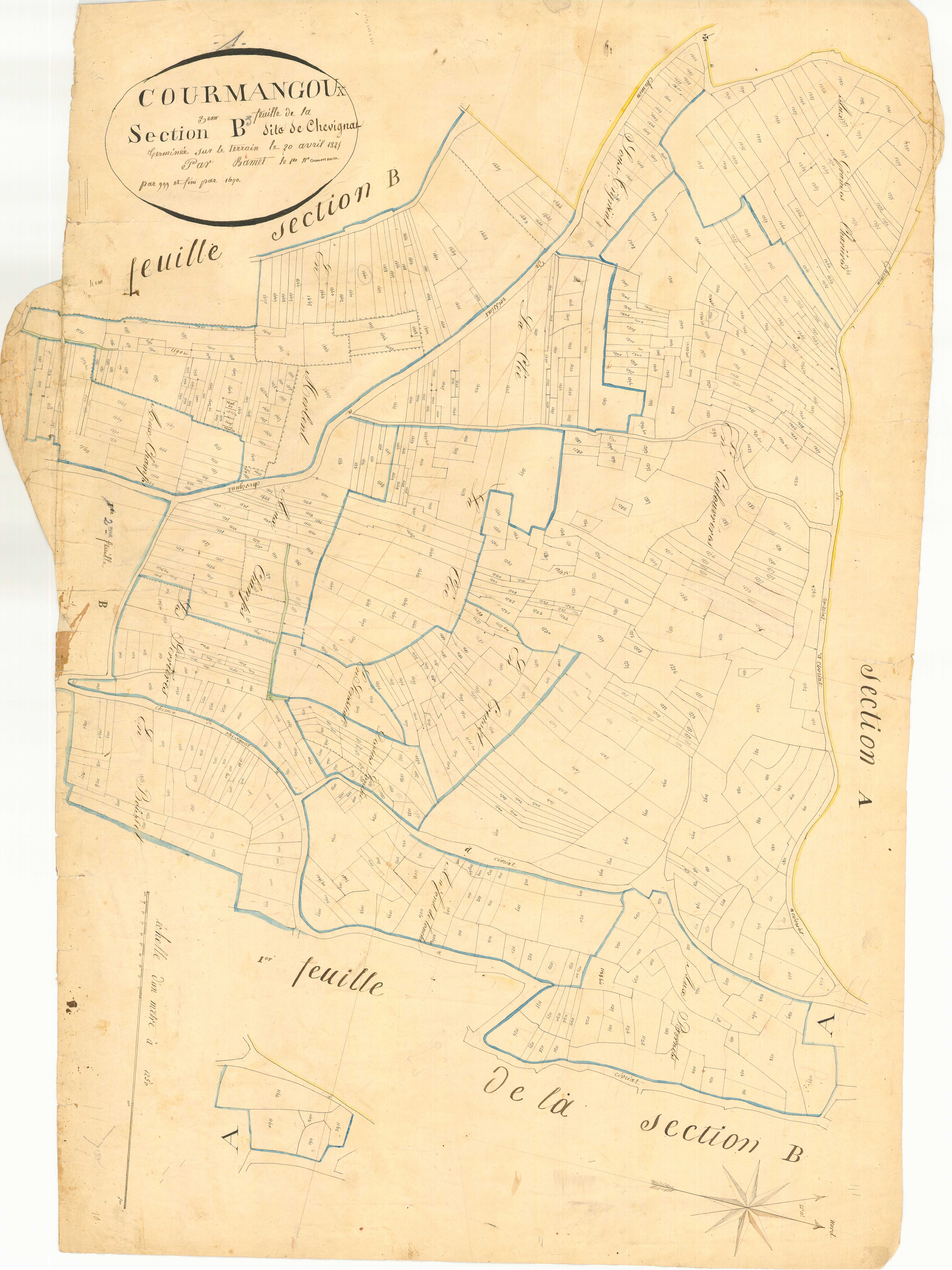 Courmangoux - 3 P 5603 - 3 P 5603 -  Feuille 3  (1827)