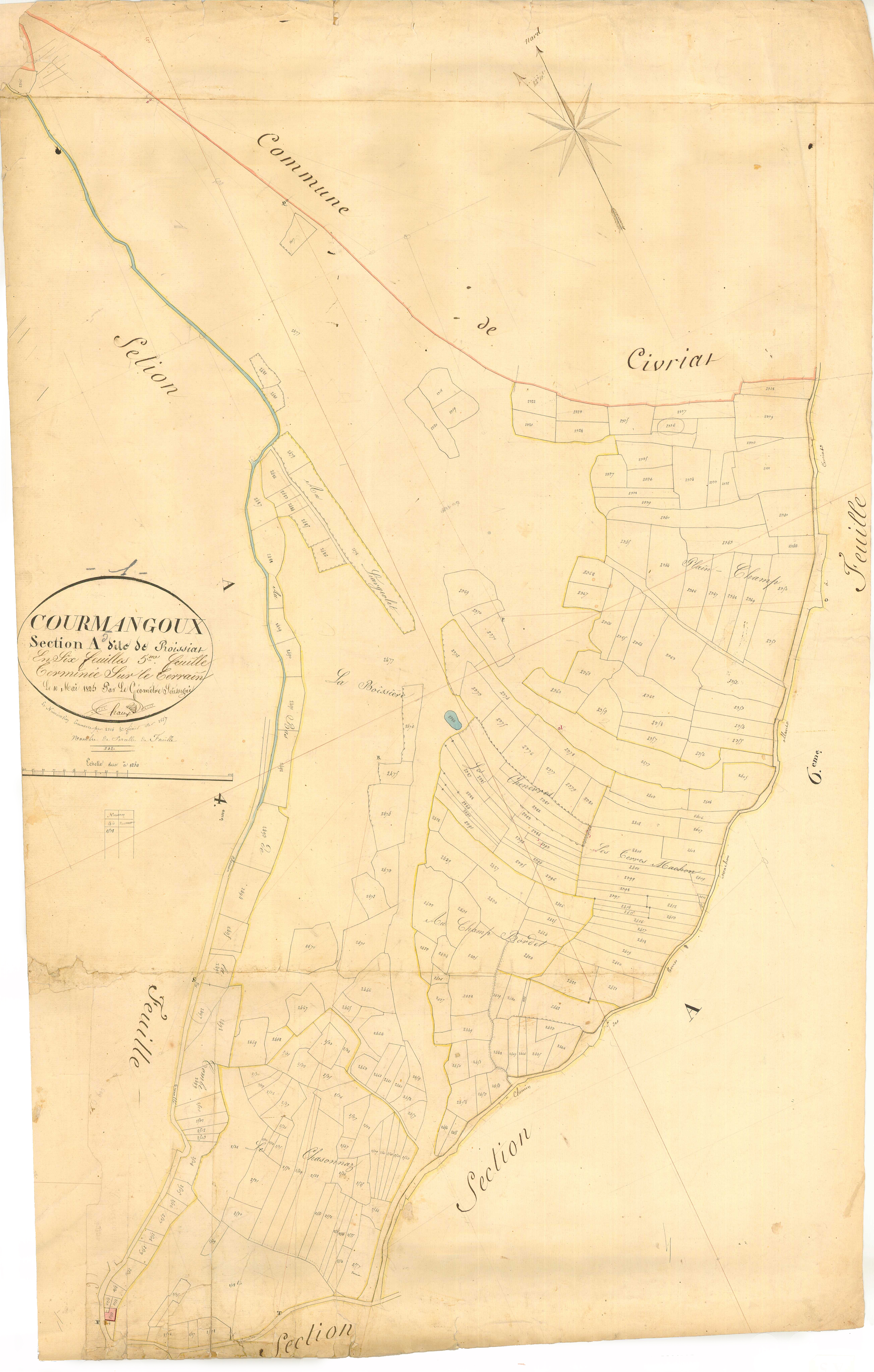 Courmangoux - 3 P 5599 - 3 P 5599 -  Feuille 5  (1827)