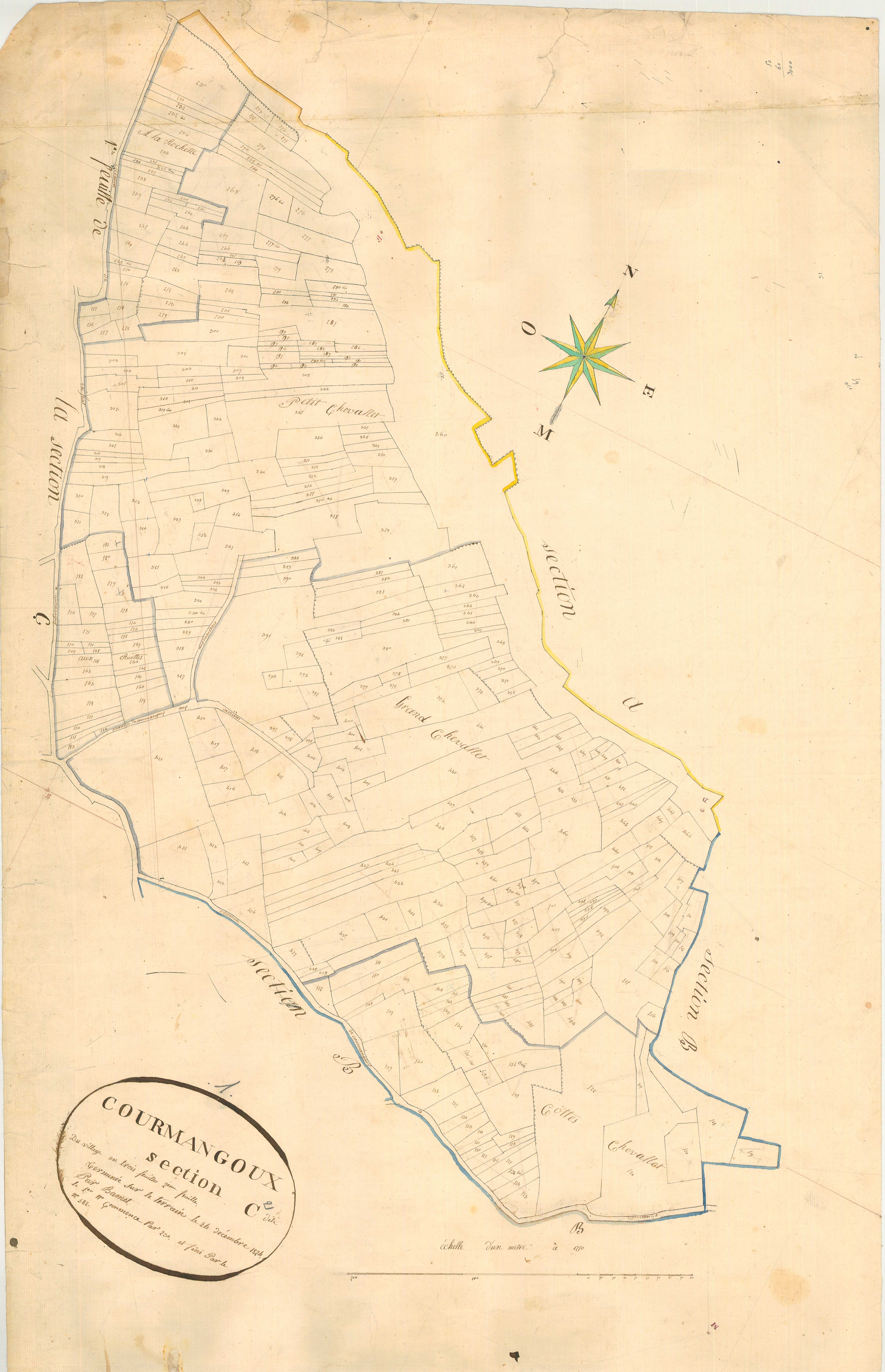 Courmangoux - 3 P 5606 - 3 P 5606 -  Feuille 2  (1827)