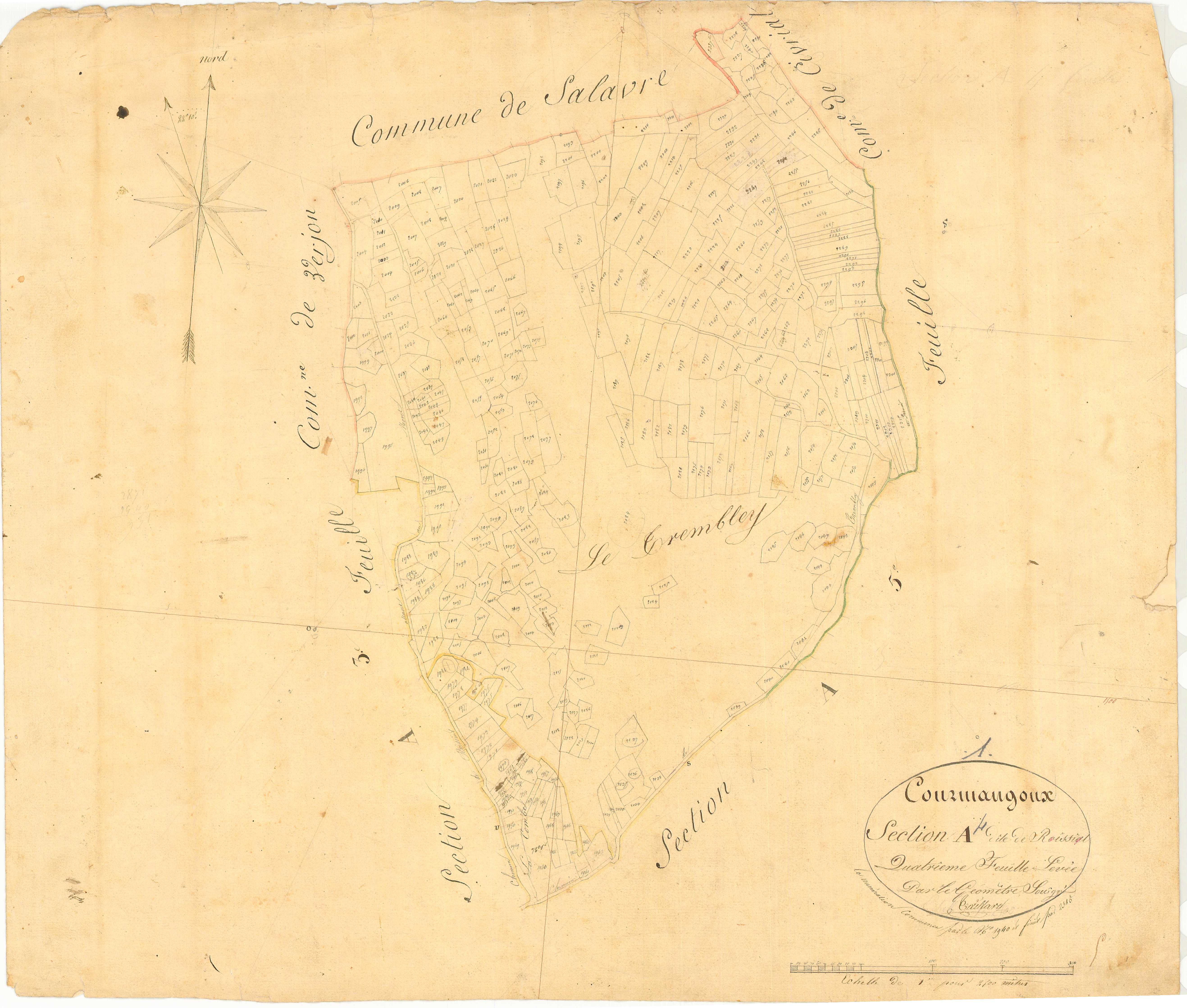Courmangoux - 3 P 5598 - 3 P 5598 -  Feuille 4  (1827)