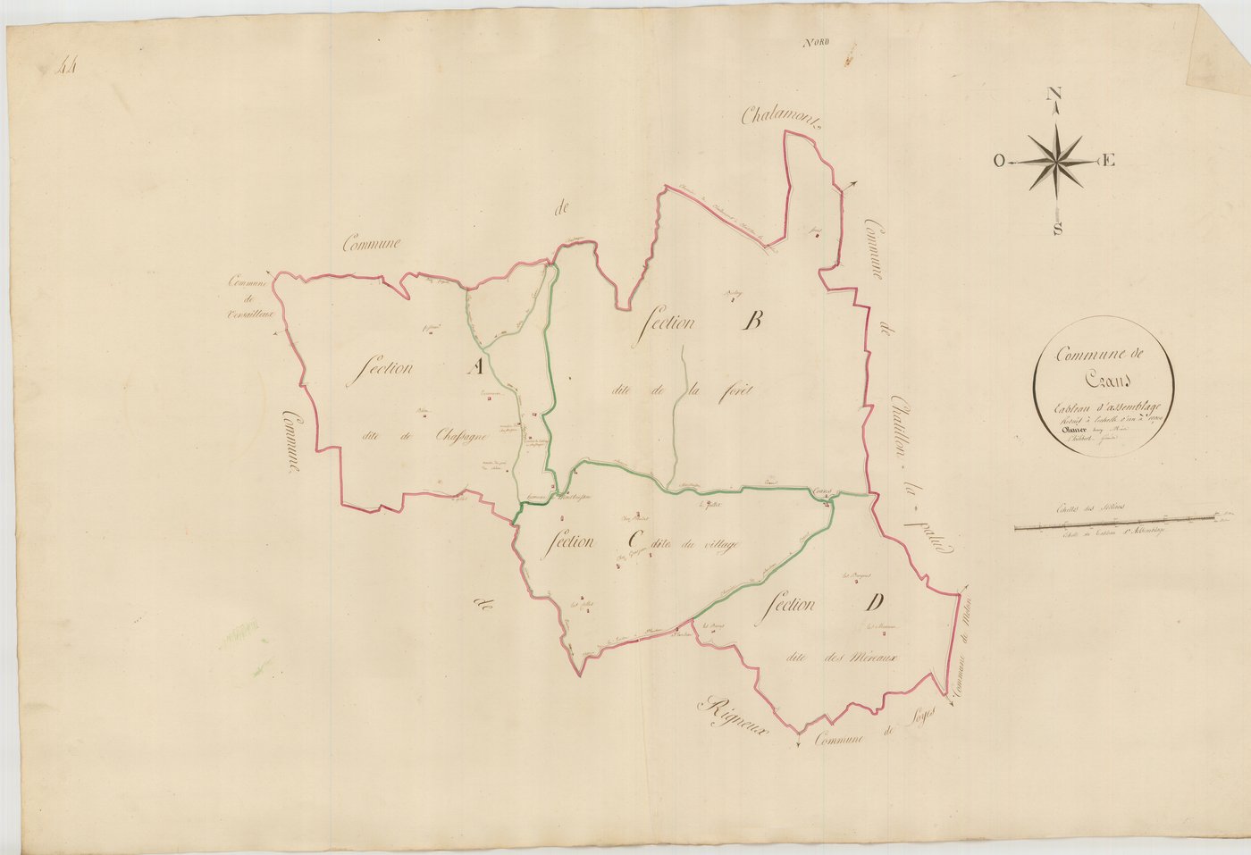 Crans - 3 P 10170-1 - 3 P 10170-1 -  Tableau d'assemblage  (1810)