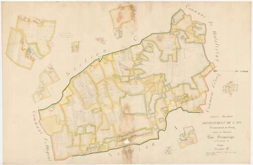 Cras-sur-Reyssouze (Bresse Vallons, Ain, France ; ancienne commune) - 3 P 10126-3 - 3 P 10126-3 -  Feuille 1  (1809)
