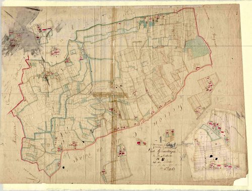 Cras-sur-Reyssouze (Bresse Vallons, Ain, France ; ancienne commune) - 3 P 5632 - 3 P 5632 -  Feuille 1  (1809)