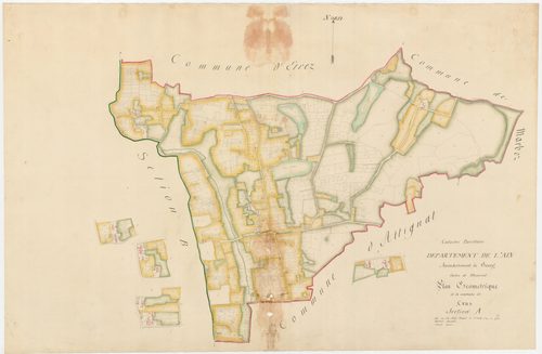 Cras-sur-Reyssouze (Bresse Vallons, Ain, France ; ancienne commune) - 3 P 10126-2 - 3 P 10126-2 -  Feuille 1  (1809)