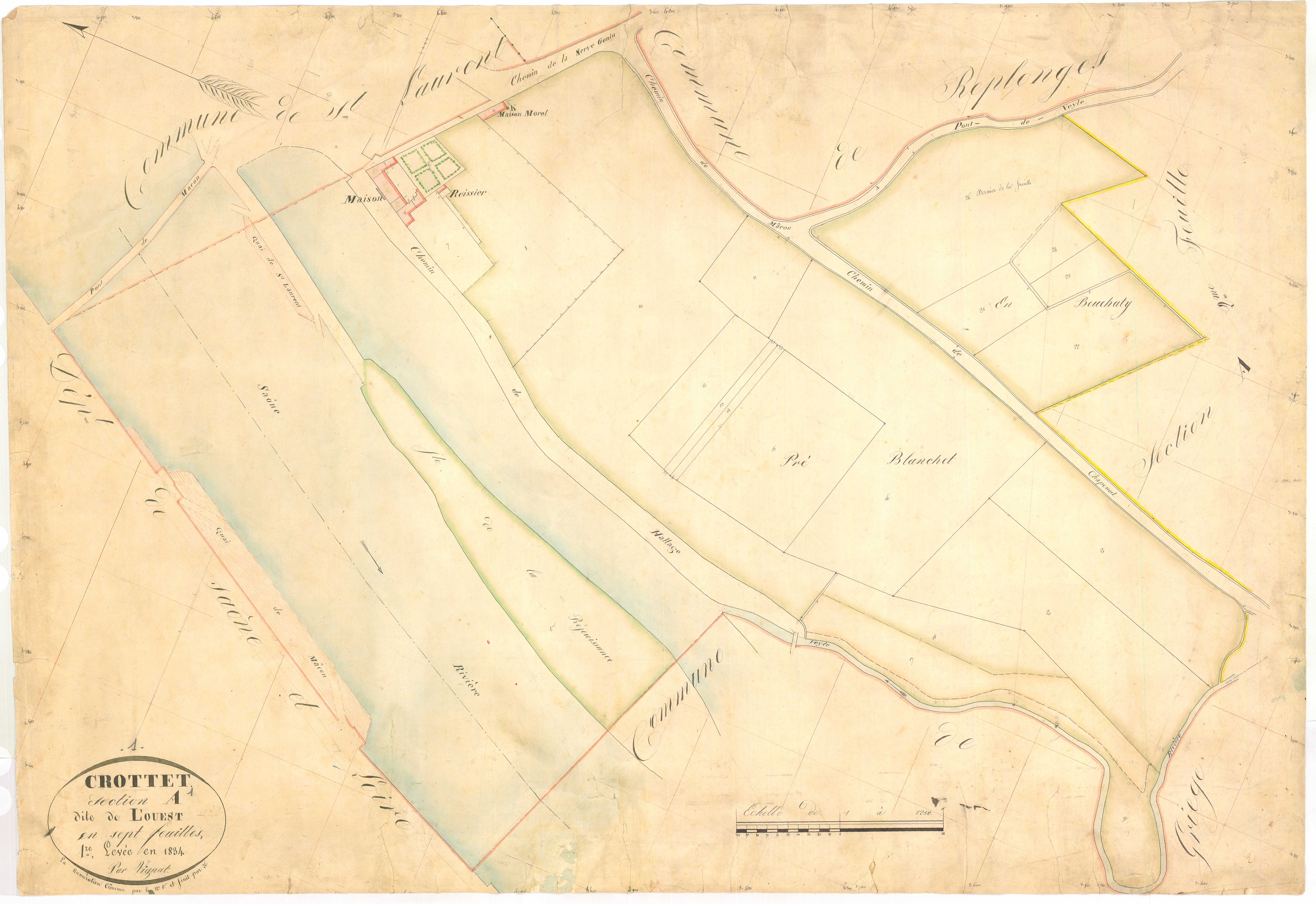 Crottet - 3 P 5659 - 3 P 5659 -  Feuille 1  (1834)