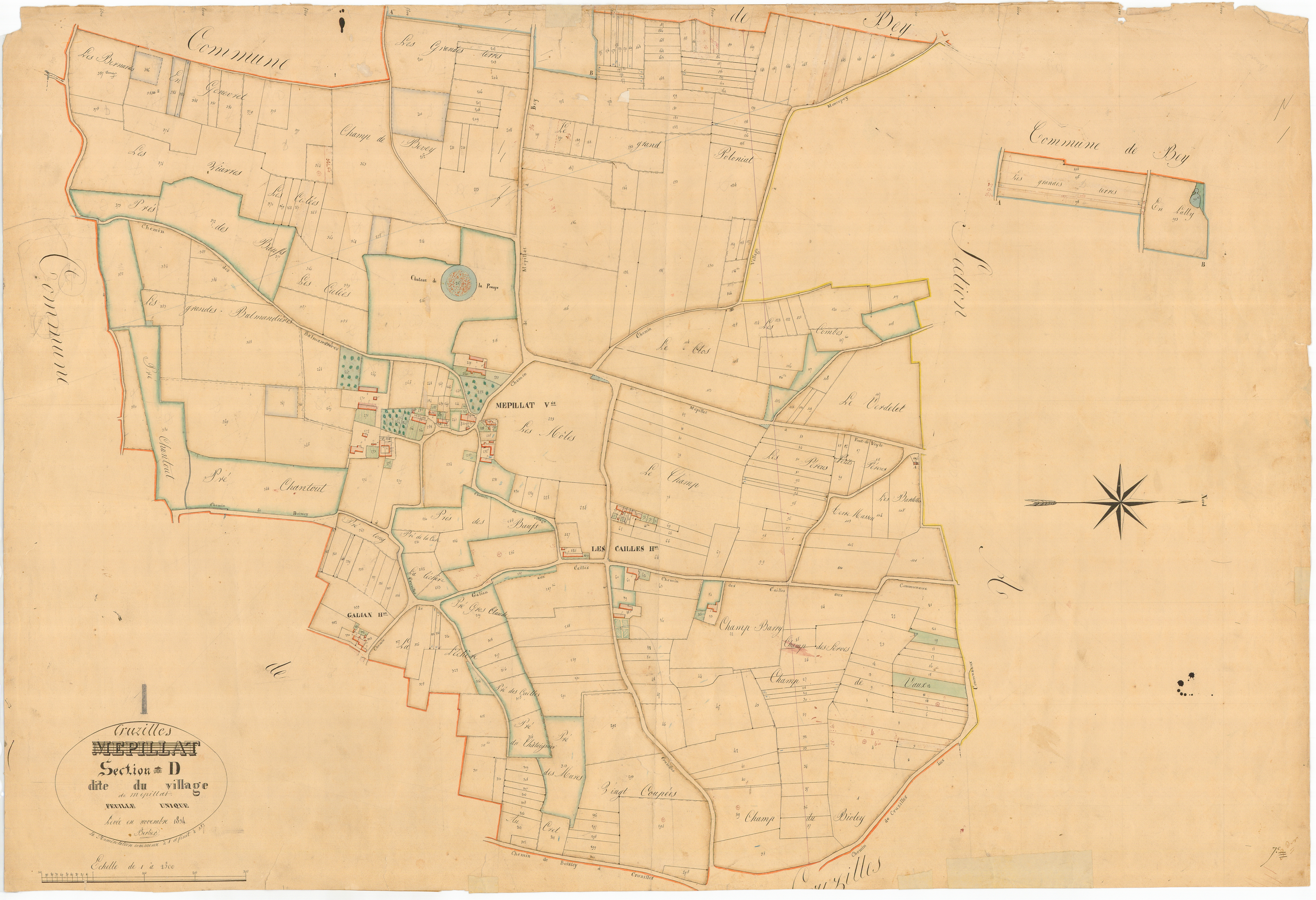 Cruzilles - 3 P 7392 - 3 P 7392 -  Feuille 1  (1836-1865)