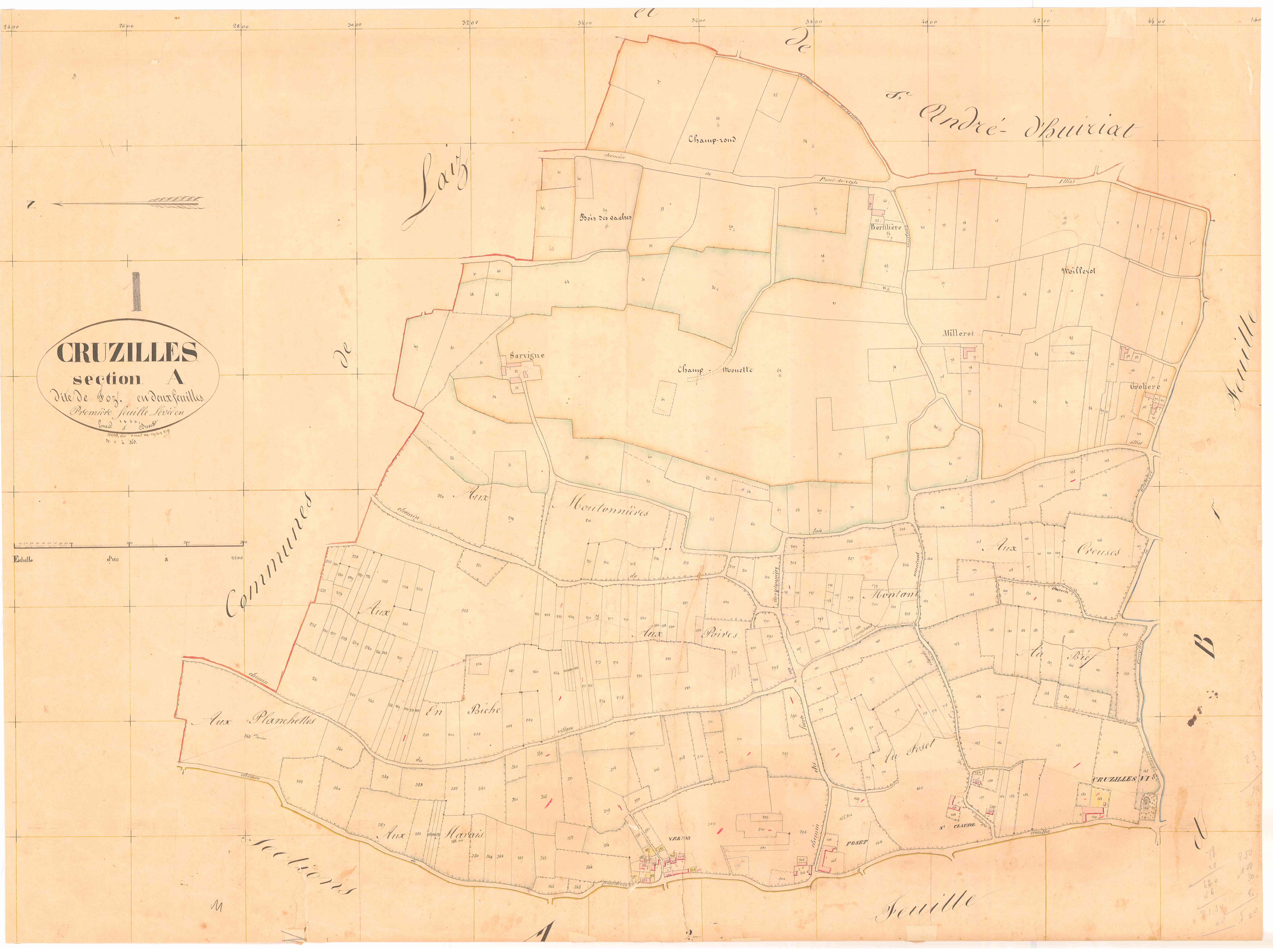 Cruzilles - 3 P 5704 - 3 P 5704 -  Feuille 1  (1834)