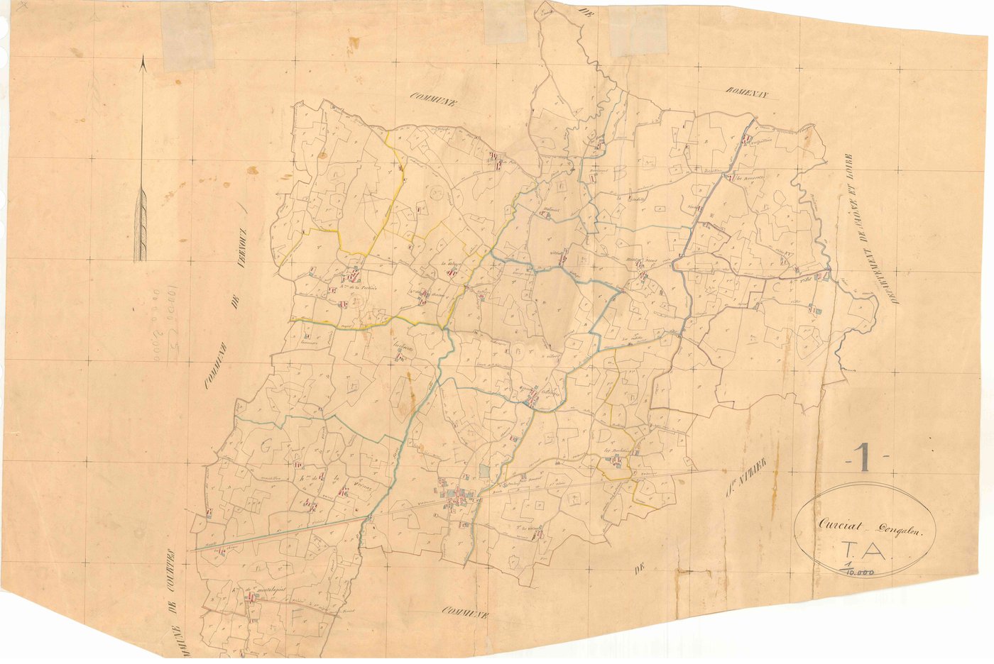 Curciat-Dongalon - 3 P 5749 - 3 P 5749 -  Tableau d'assemblage  (1842)