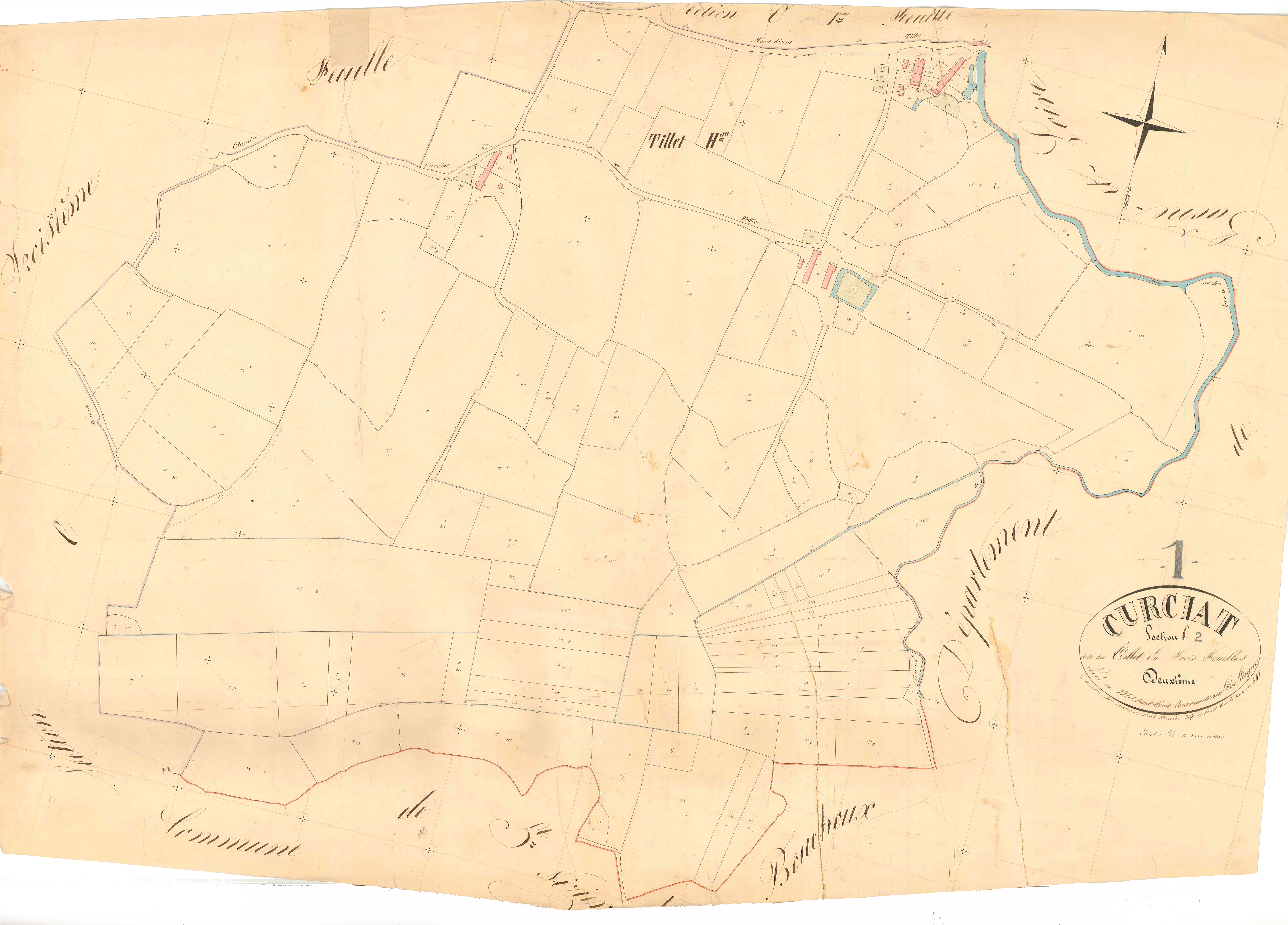 Curciat-Dongalon - 3 P 5757 - 3 P 5757 -  Feuille 2  (1842)