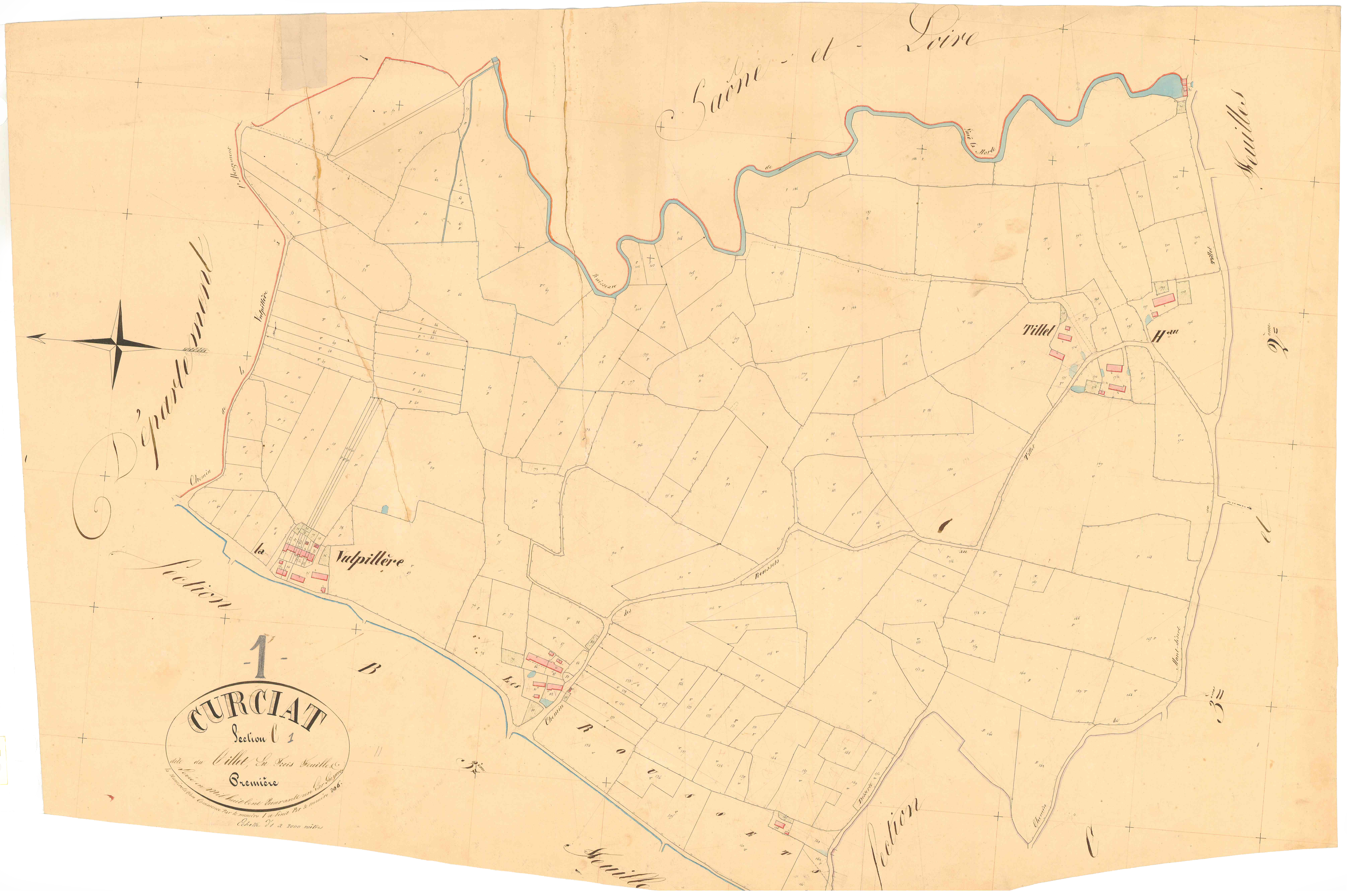 Curciat-Dongalon - 3 P 5756 - 3 P 5756 -  Feuille 1  (1842)