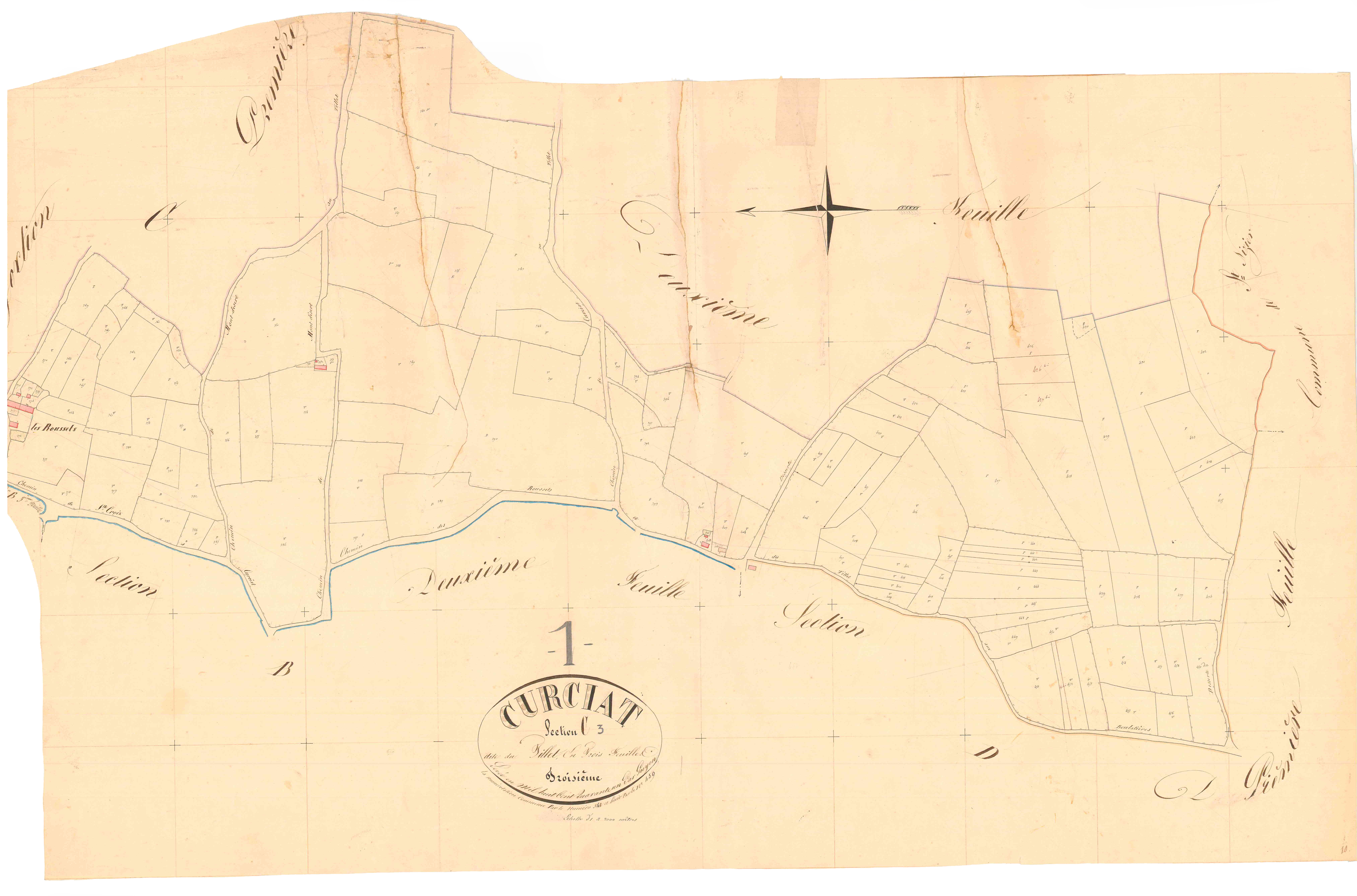 Curciat-Dongalon - 3 P 5758 - 3 P 5758 -  Feuille 3  (1842)