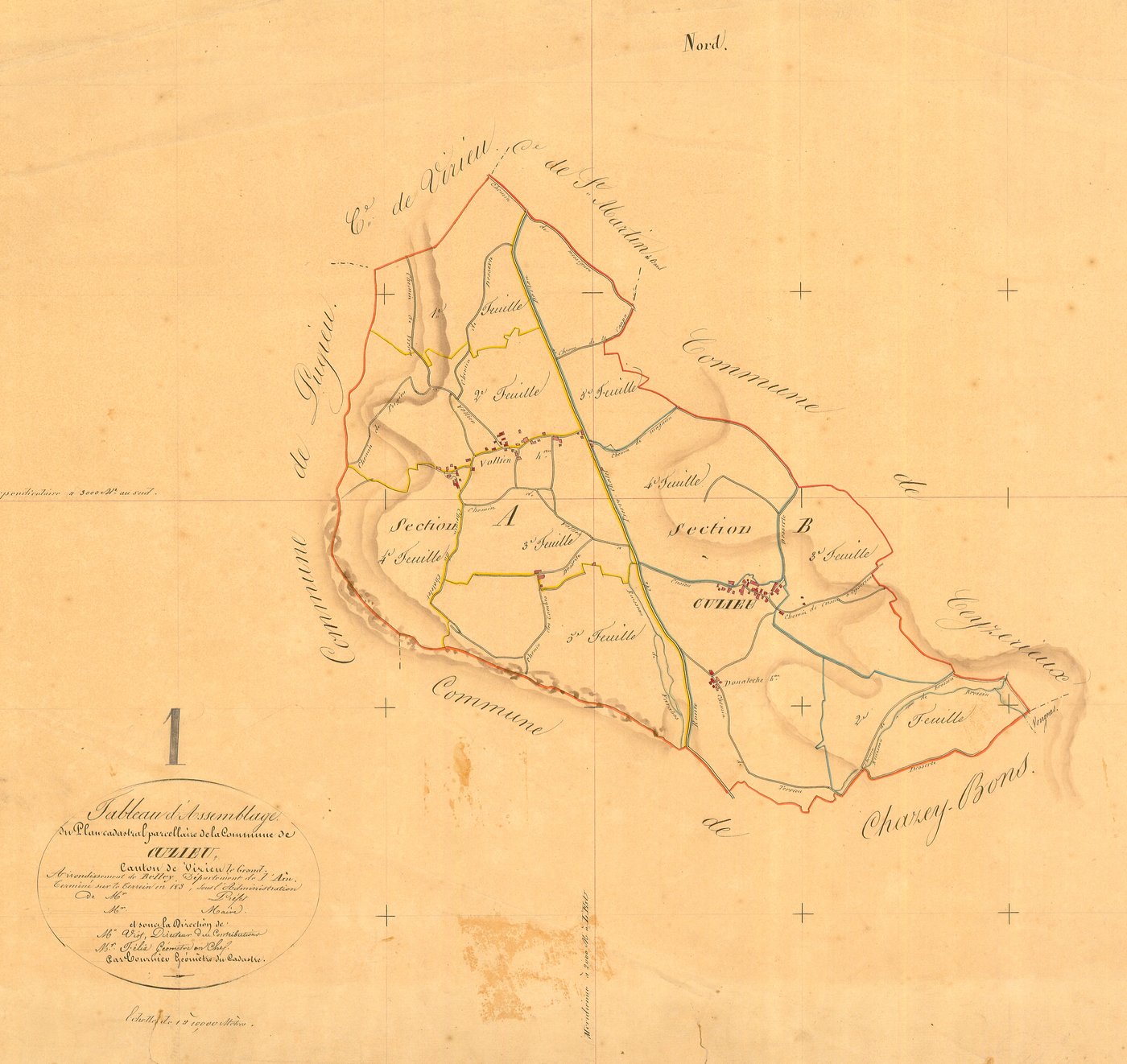 Cuzieu - 3 P 5771 - 3 P 5771 -  Tableau d'assemblage  (1833)