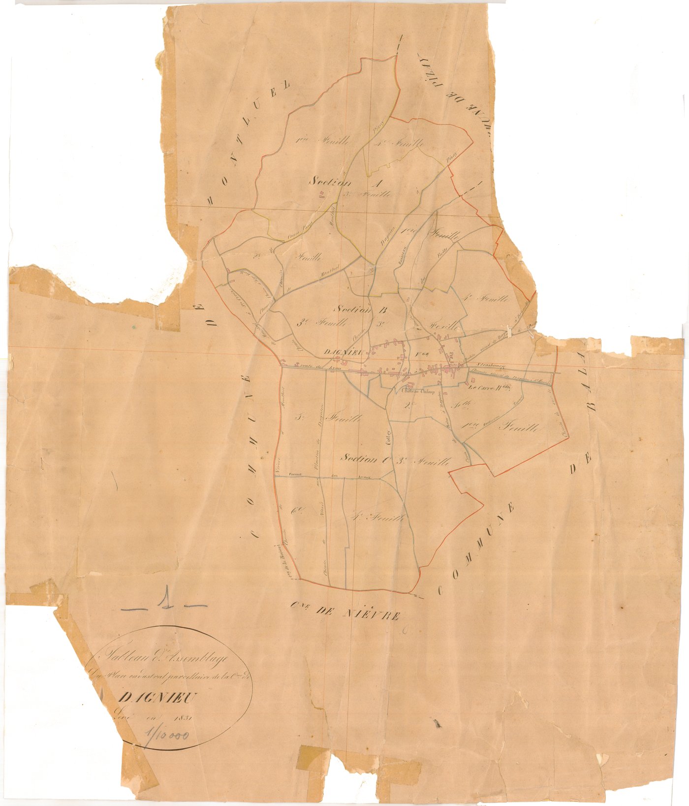 Dagneux - 3 P 5782 - 3 P 5782 -  Tableau d'assemblage  (1962)