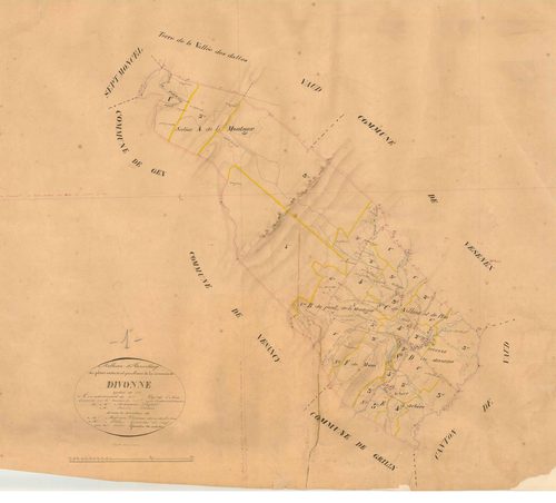 Divonne-les-Bains - 3 P 5797 - 3 P 5797 -  Tableau d'assemblage  (1845)