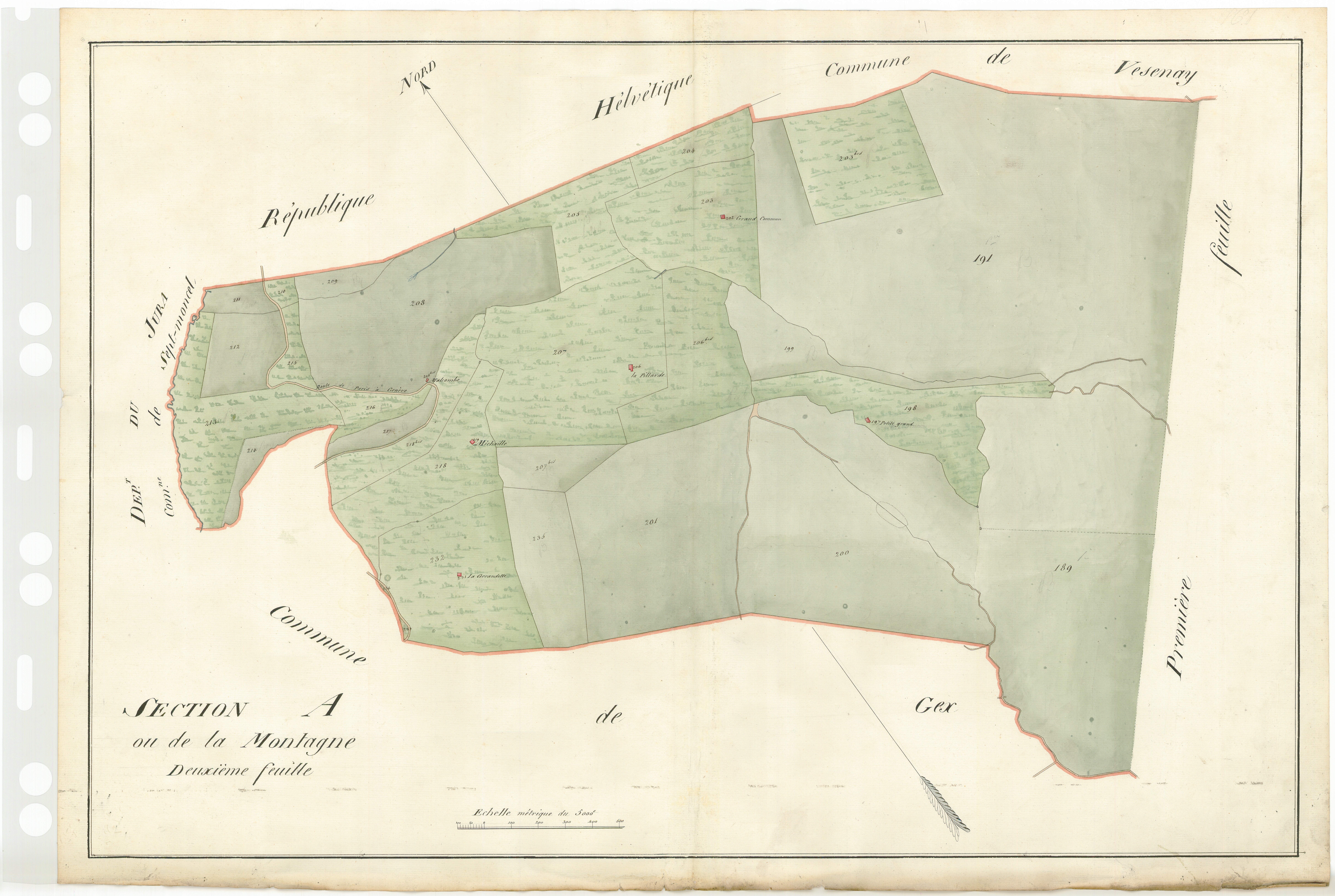 Divonne-les-Bains - 3 P 10090-3 - 3 P 10090-3 -  Feuille 2  (1807)