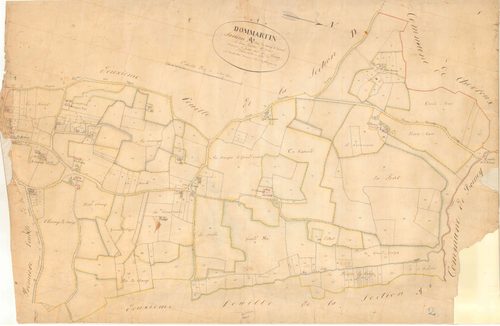 Dommartin (Bâgé-Dommartin, Ain, France ; ancienne commune) - 3 P 5828 - 3 P 5828 -  Feuille 1  (1836)