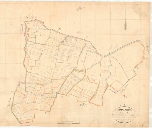 Dommartin (Bâgé-Dommartin, Ain, France ; ancienne commune) - 3 P 5832 - 3 P 5832 -  Feuille 1  (1836)