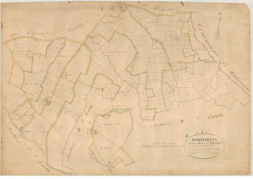Dommartin (Bâgé-Dommartin, Ain, France ; ancienne commune) - 3 P 5830 - 3 P 5830 -  Feuille 1  (1836)