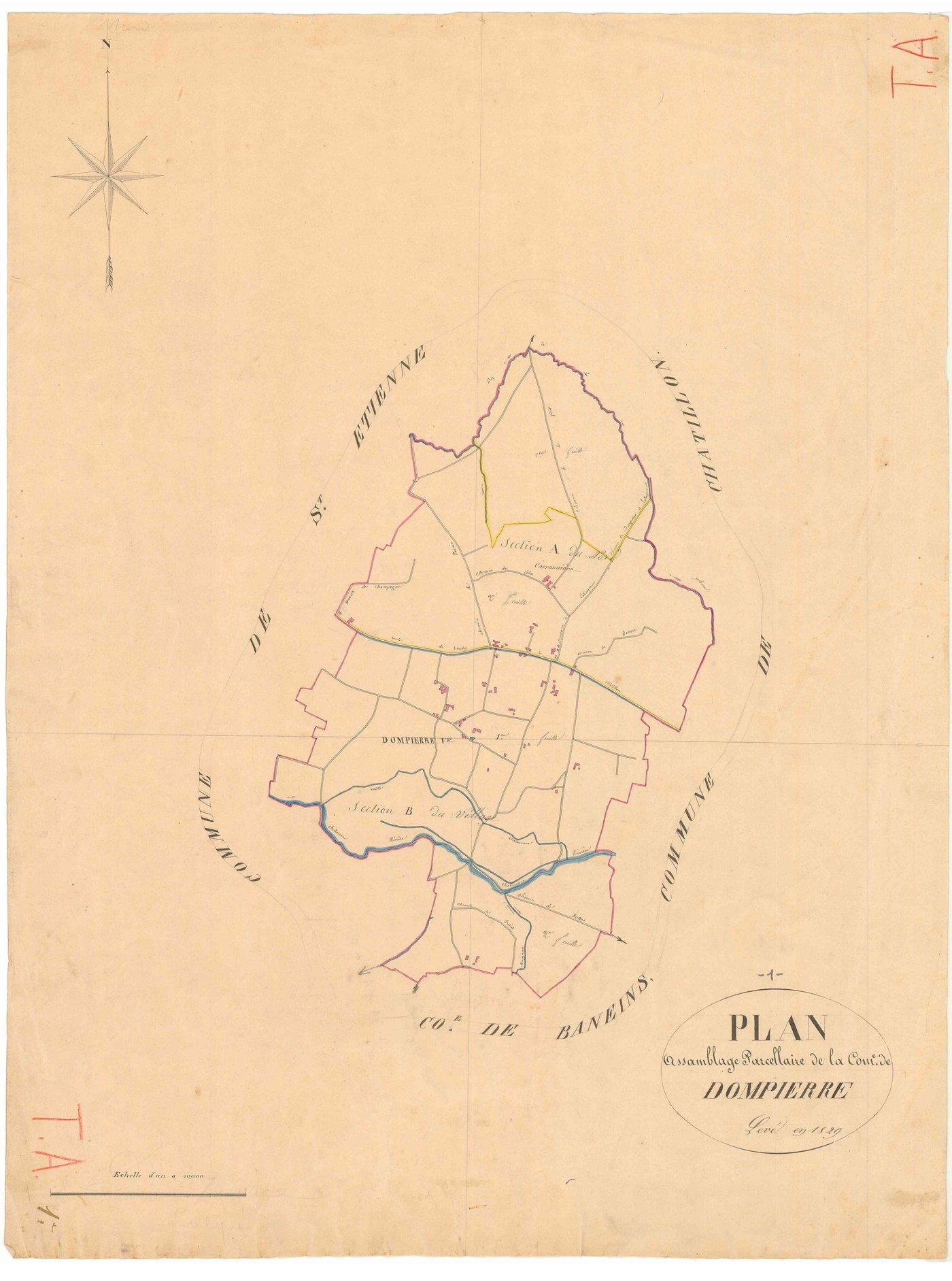 Dompierre-sur-Chalaronne - 3 P 5836 - 3 P 5836 -  Tableau d'assemblage  (1829)