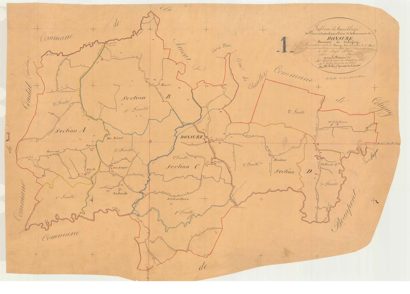 Domsure - 3 P 5869 - 3 P 5869 -  Tableau d'assemblage  (1836)