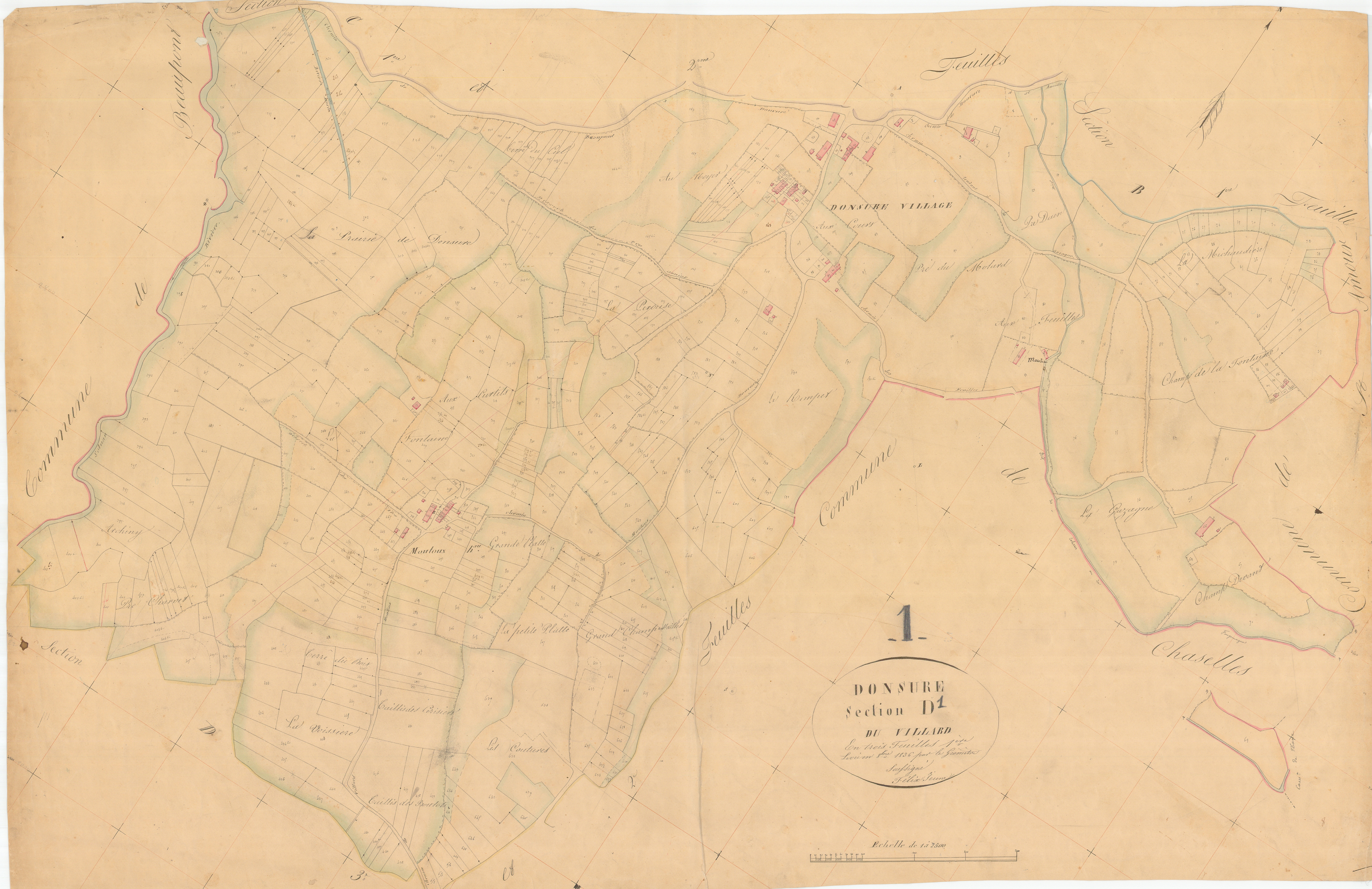 Domsure - 3 P 5876 - 3 P 5876 -  Feuille 1  (1836)