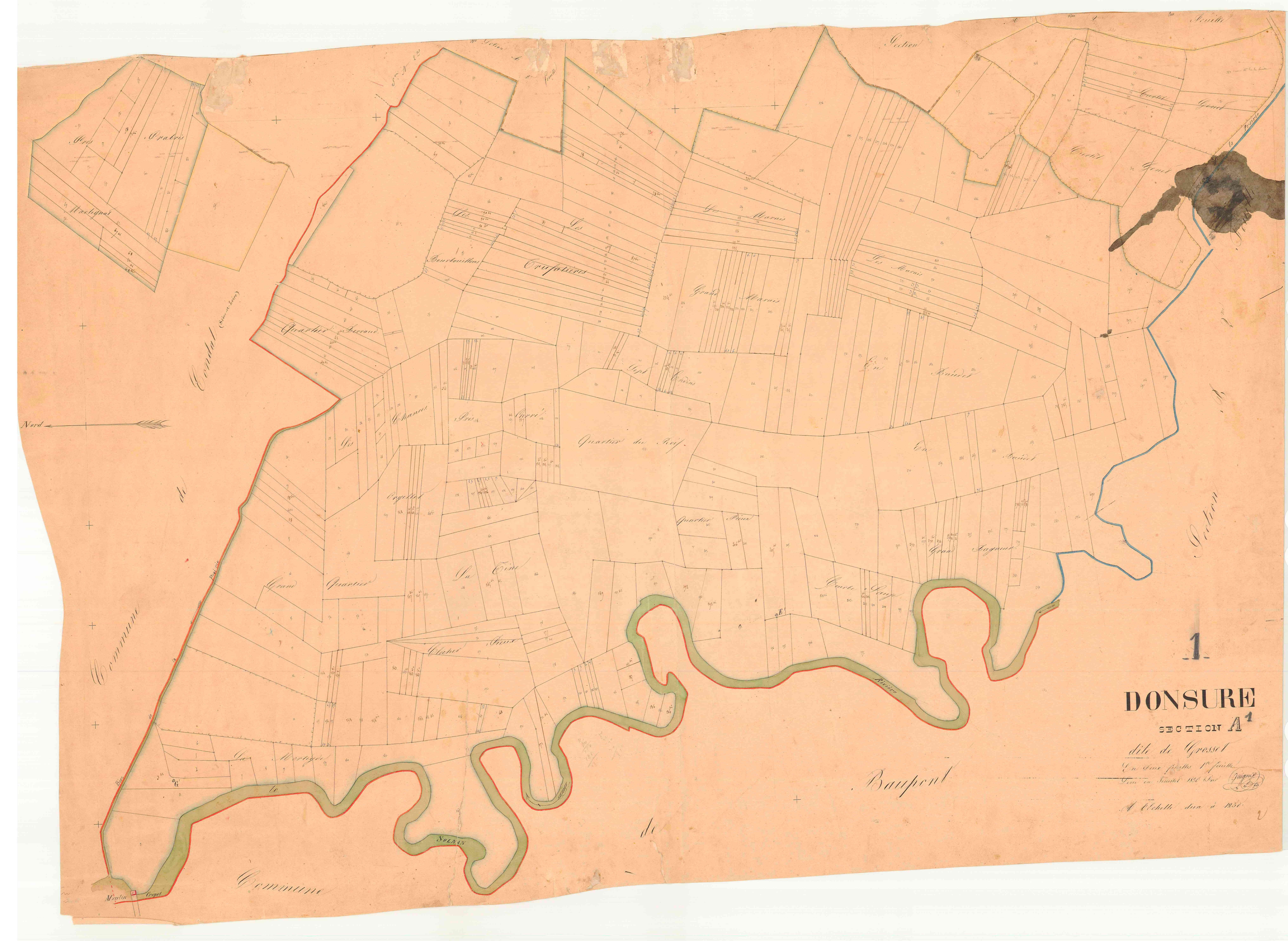 Domsure - 3 P 5870 - 3 P 5870 -  Feuille 1  (1836)