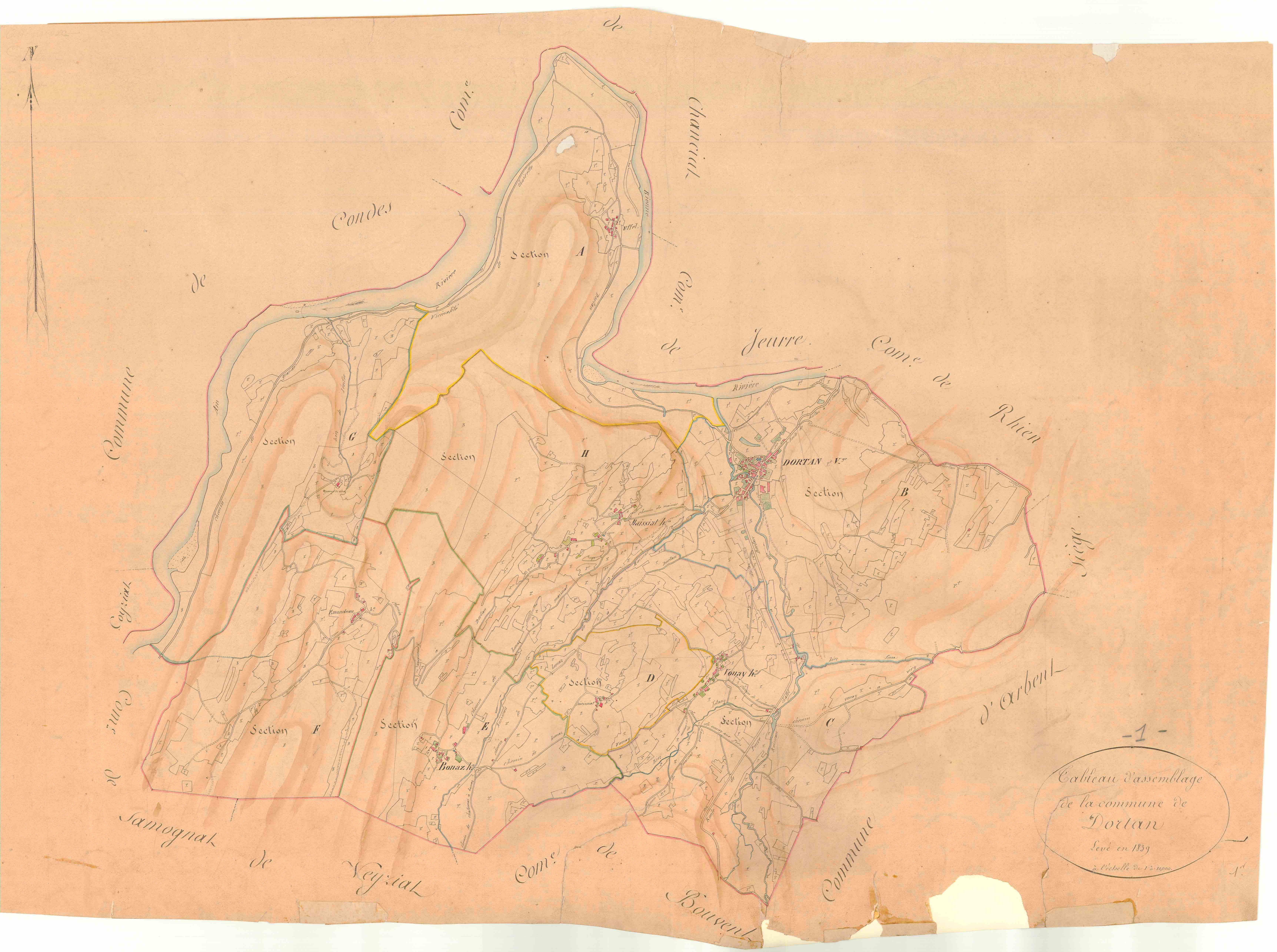 Dortan - 3 P 5879 - 3 P 5879 -  Tableau général  (1839)