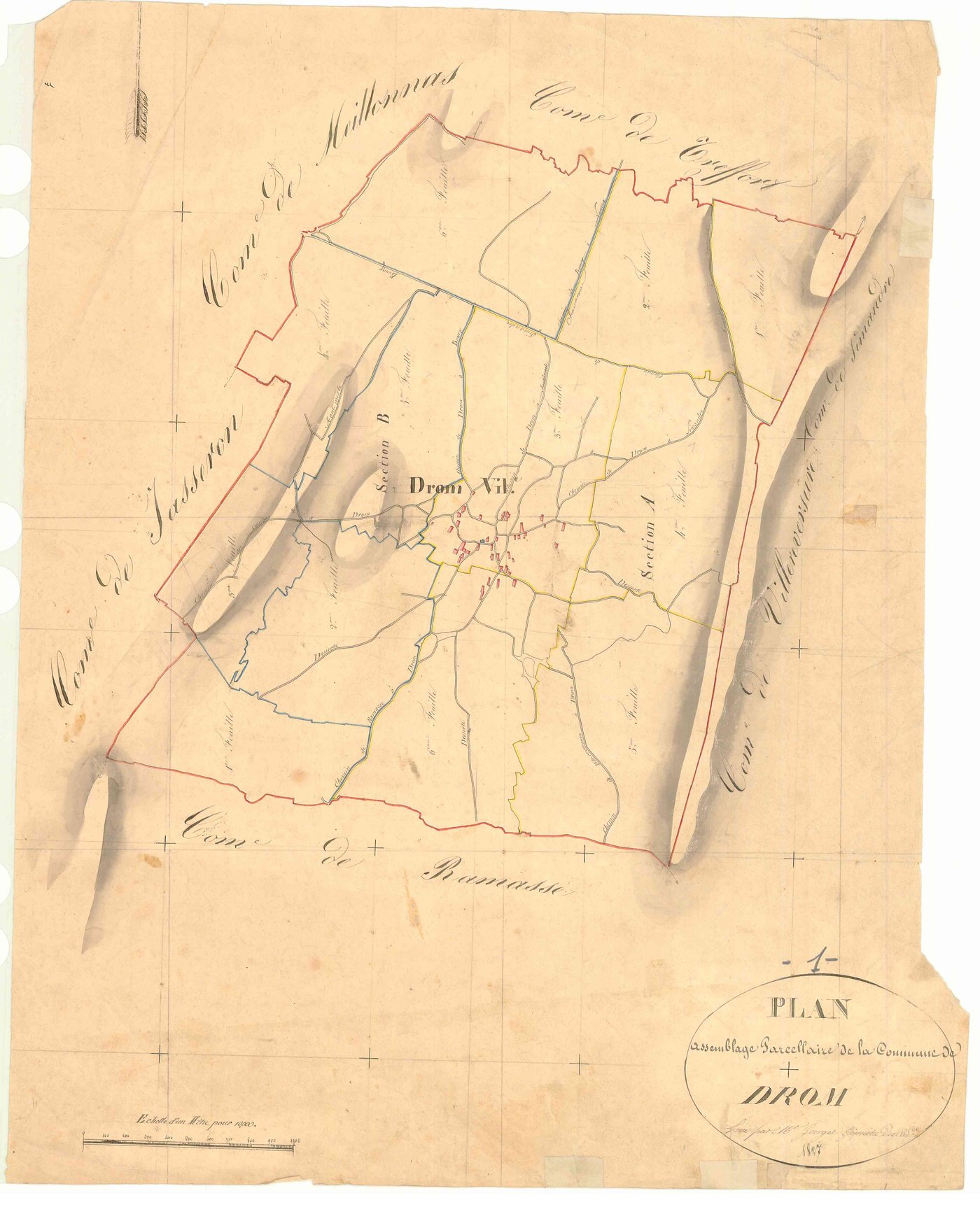 Drom - 3 P 5934 - 3 P 5934 -  Tableau d'assemblage  (1827)