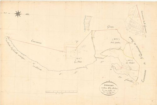 Échallon - 3 P 6020 - 3 P 6020 -  Feuille 1  (1839)