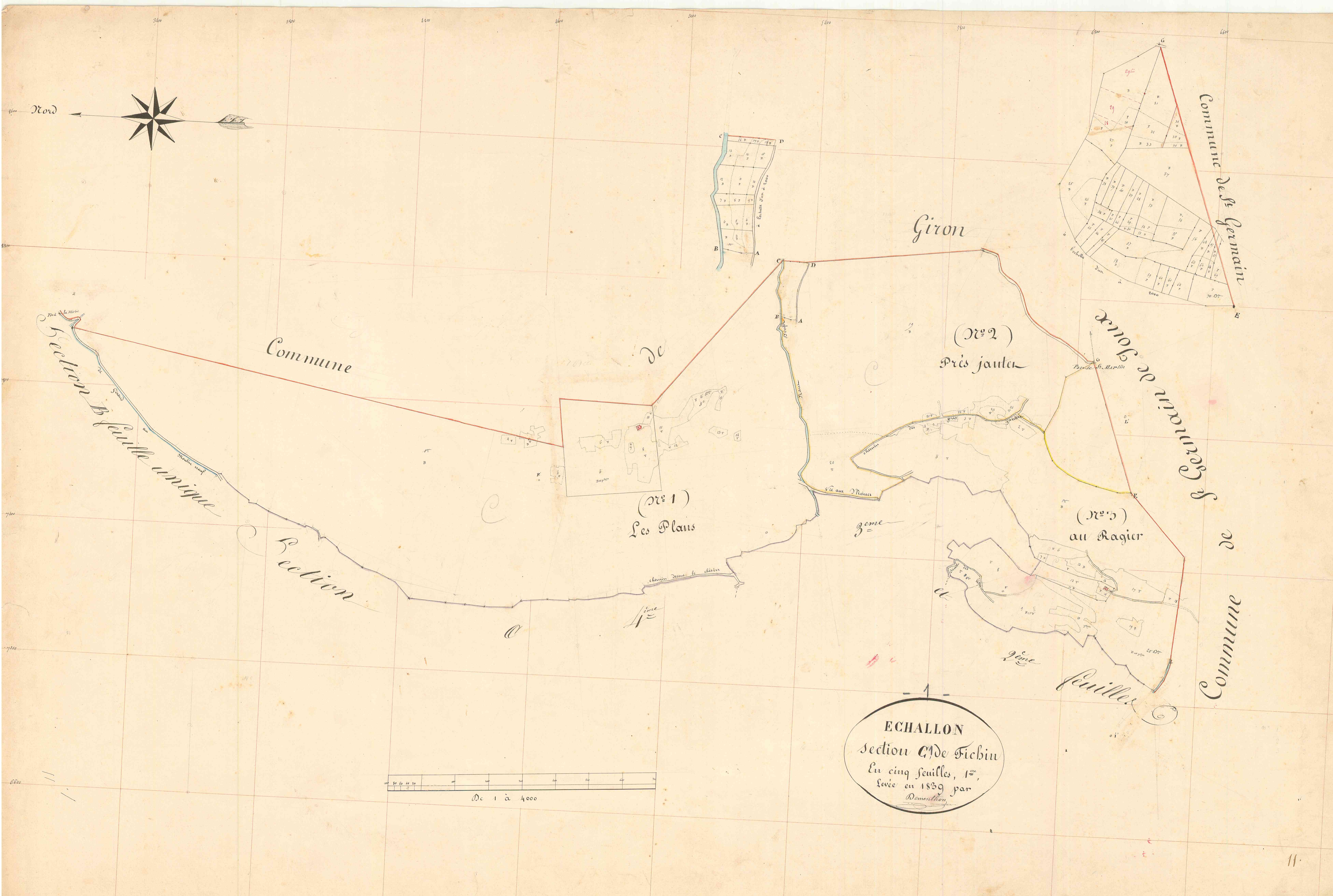 Échallon - 3 P 6020 - 3 P 6020 - Feuille 1 (1839)