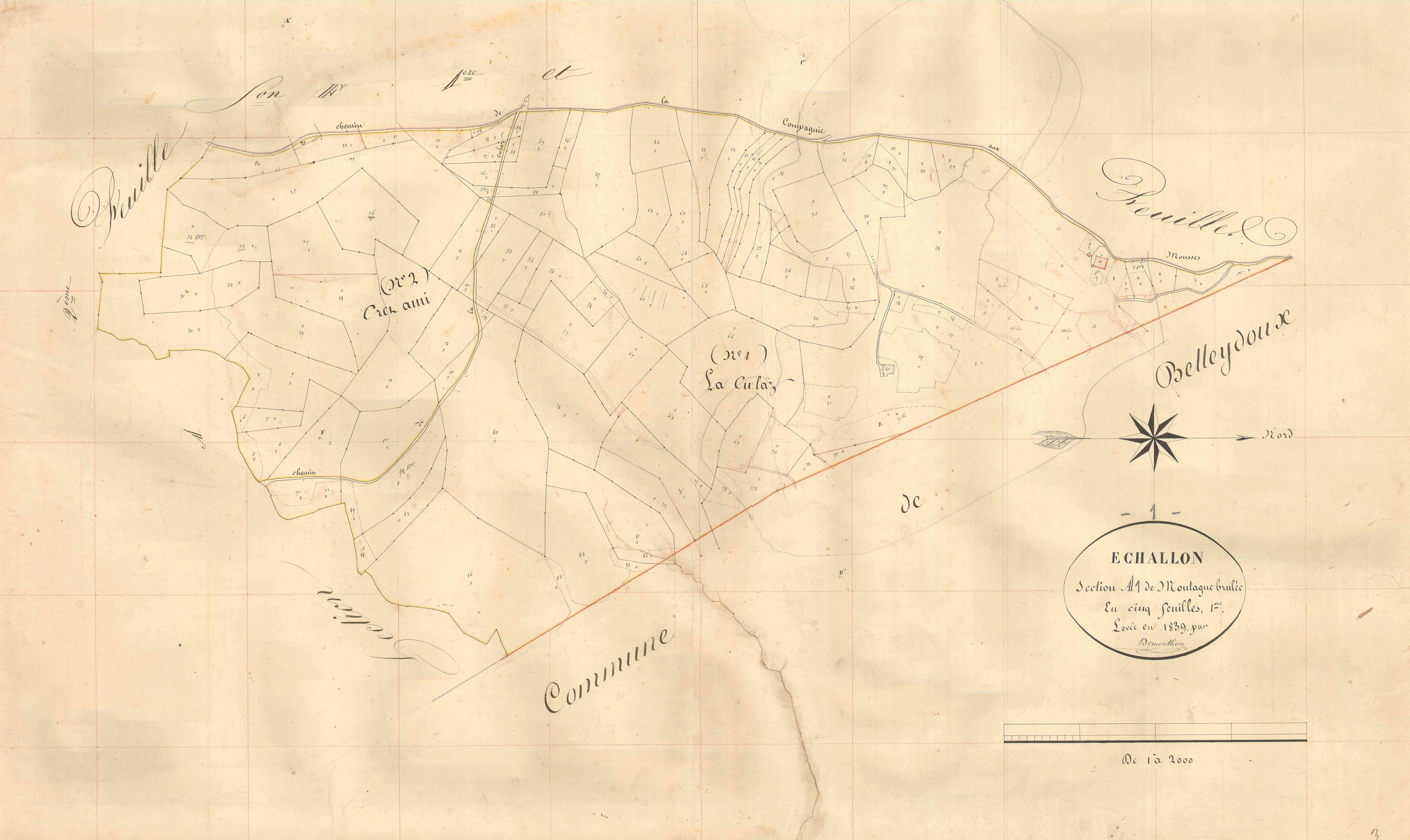 Échallon - 3 P 6014 - 3 P 6014 - Feuille 1 (1839)