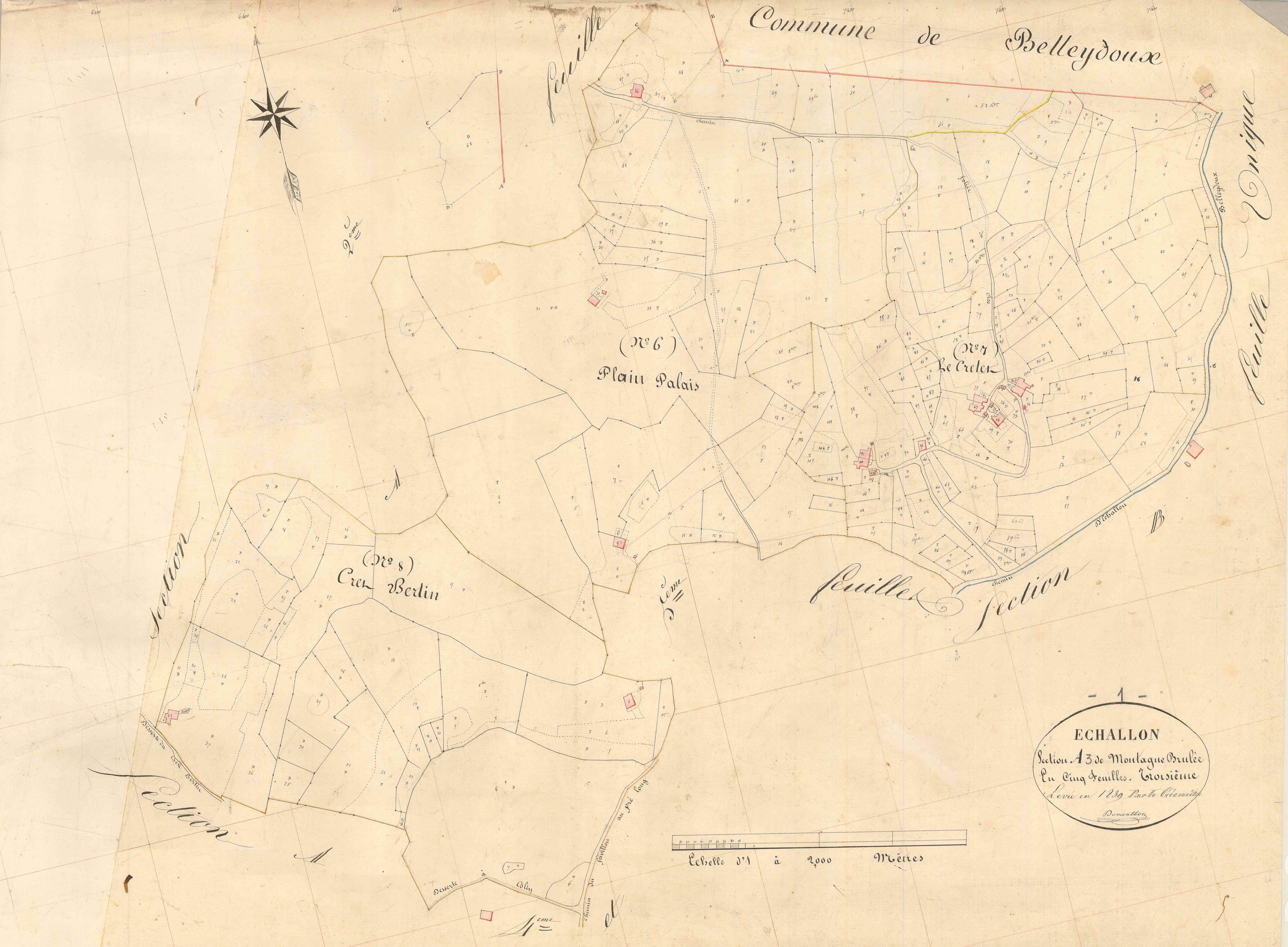 Échallon - 3 P 6016 - 3 P 6016 - Feuille 3 (1839)